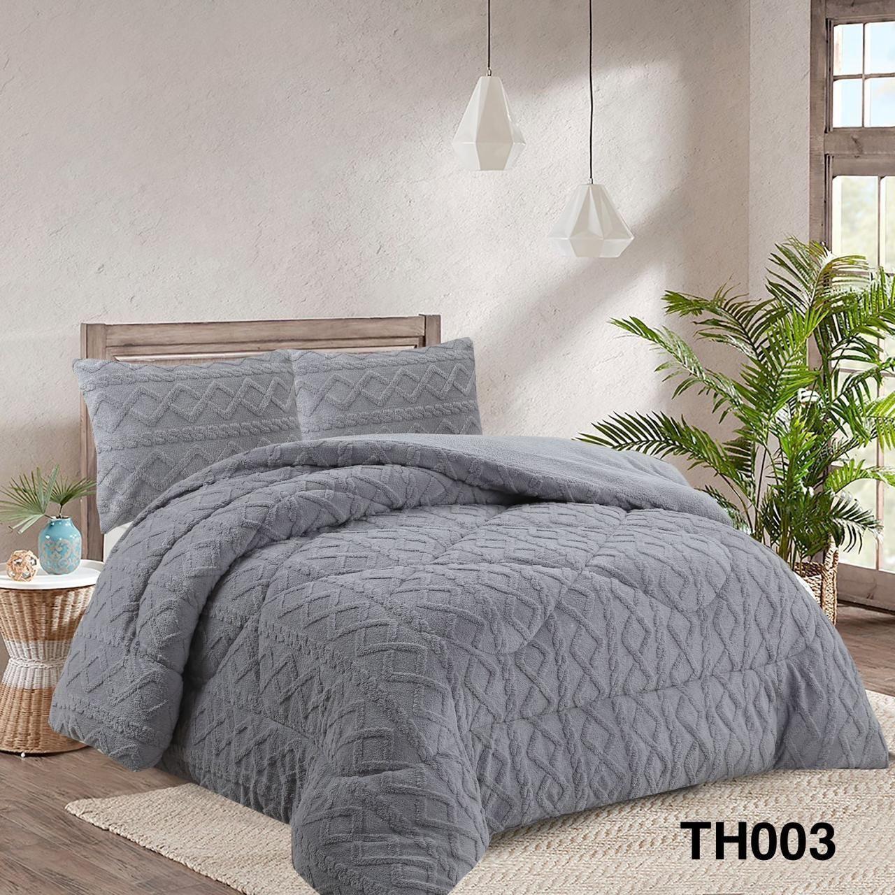 Cobertor Chiporro Texturizado 2 plazas Gris TH003-3