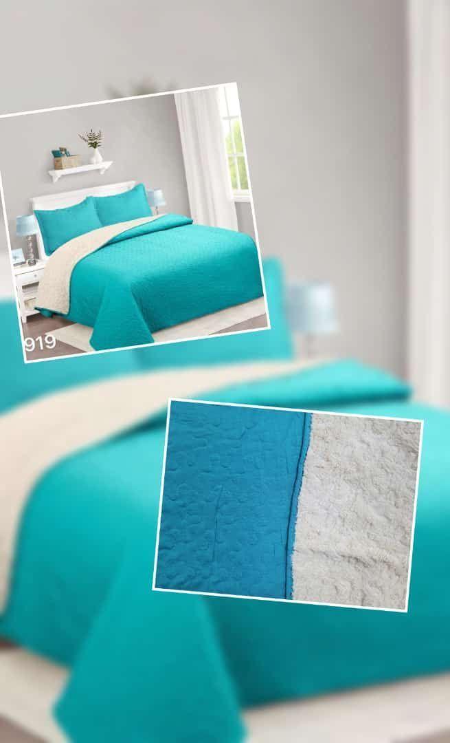 Cubrecama Sherpa 1.5 Plazas - Turquesa M919-2