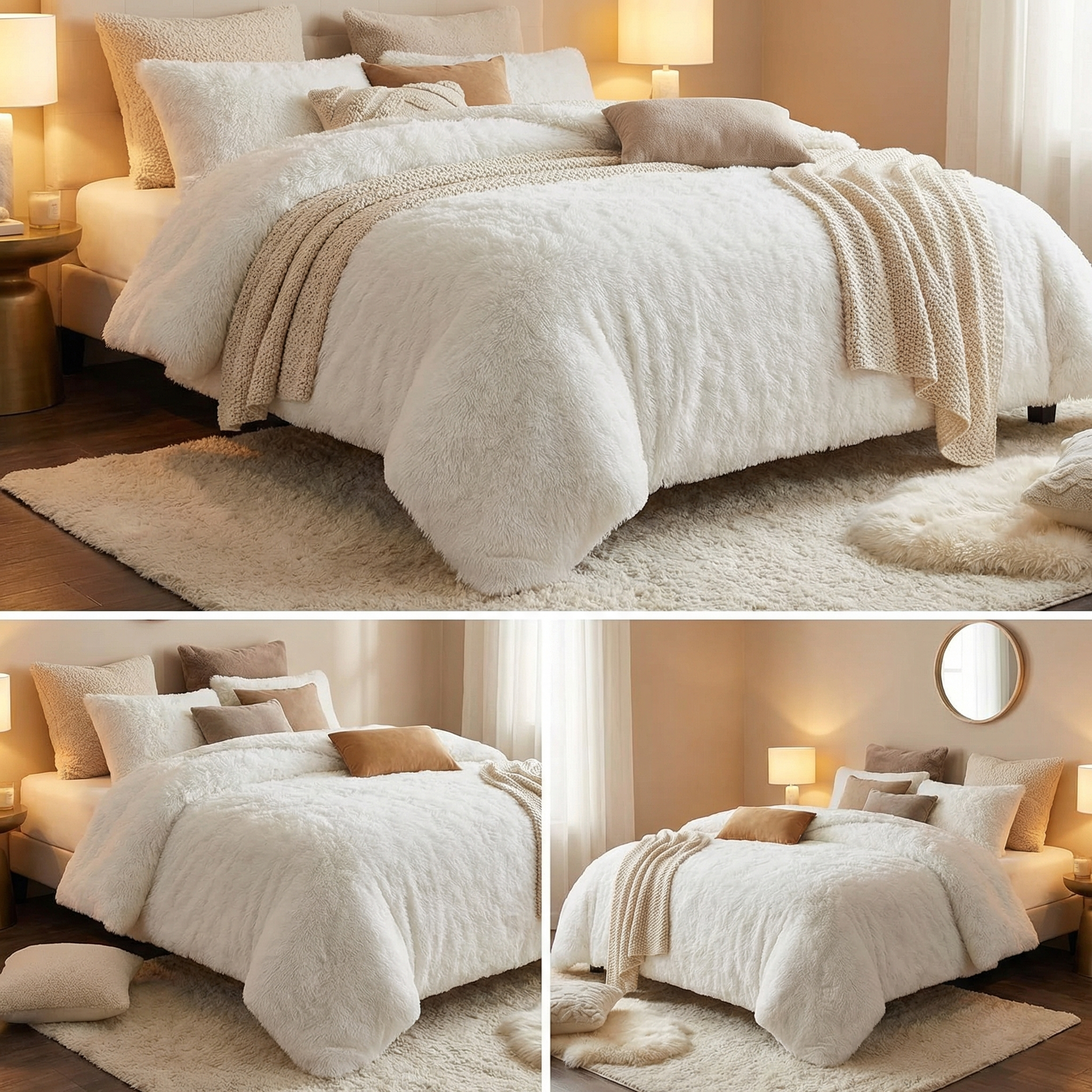 Cobertor Chiporro Peludo king - Blanco C056-3