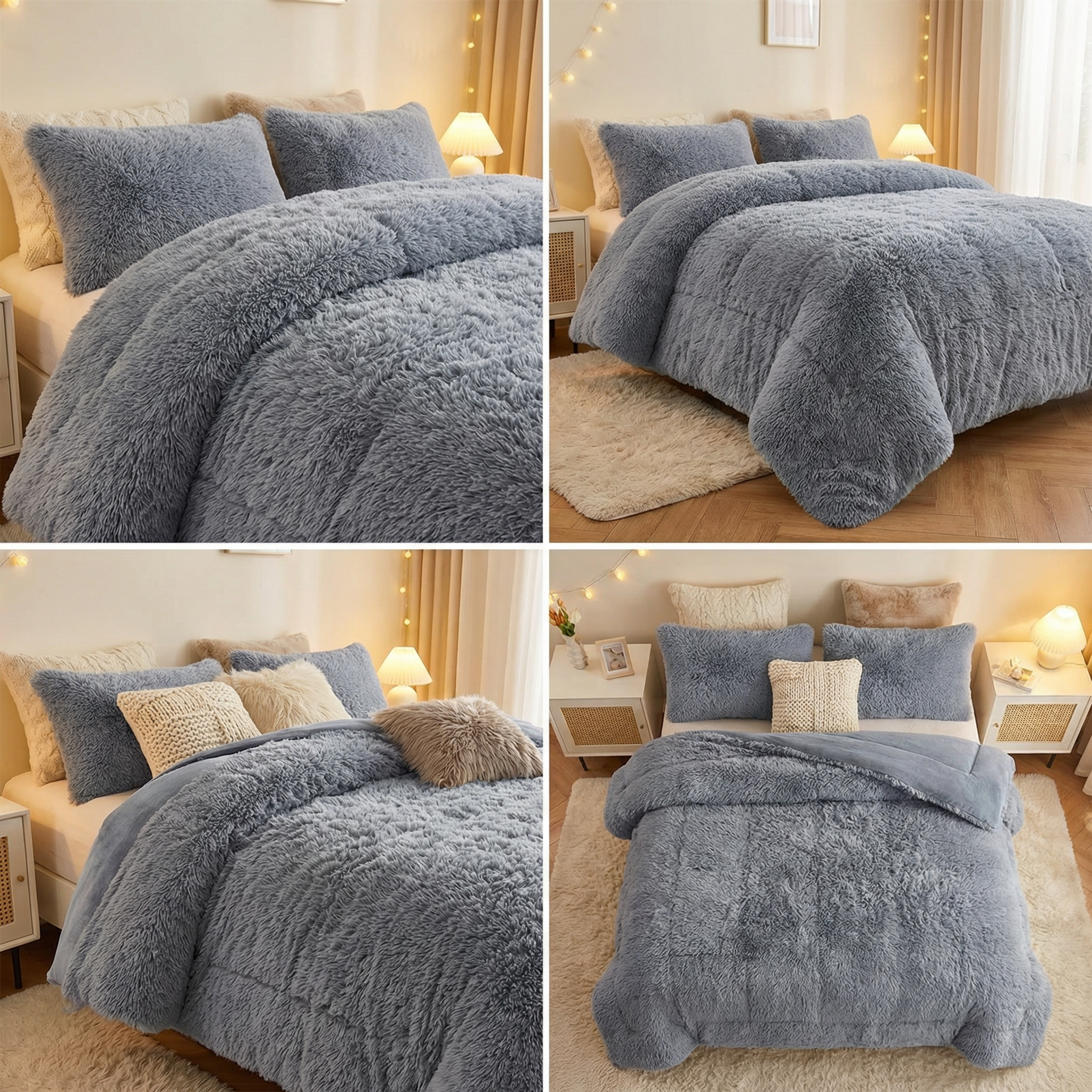 Cobertor Chiporro Peludo king - Gris C058-4