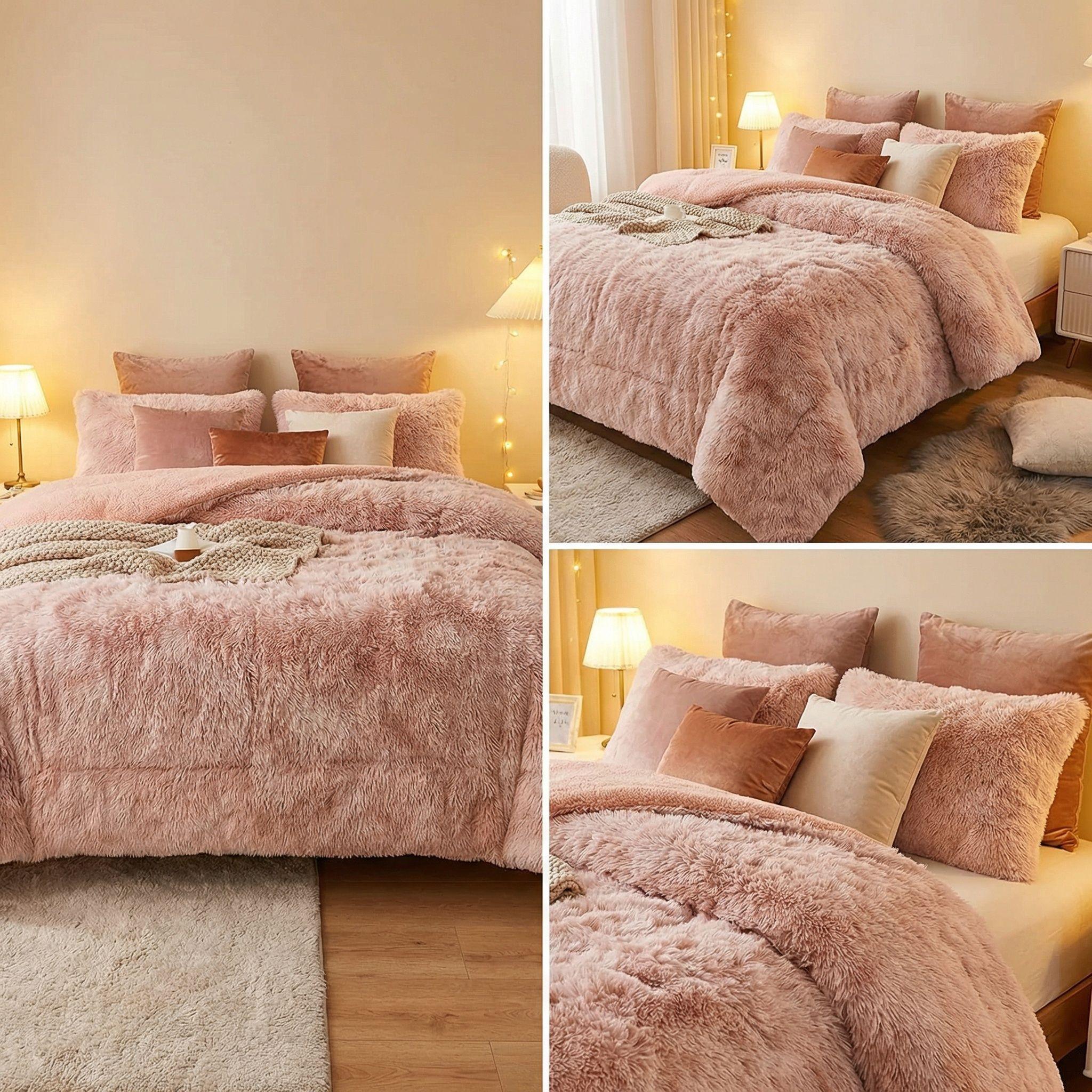 Cobertor Chiporro Peludo king - Beige jaspeado 021-4