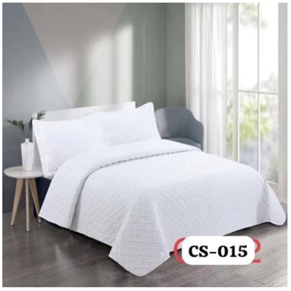 Cubrecama Quilt Verano 1.5 Plazas - Blanco CS-015 -1