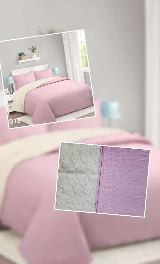 Cubrecama Sherpa King - Palo Rosa M918-4