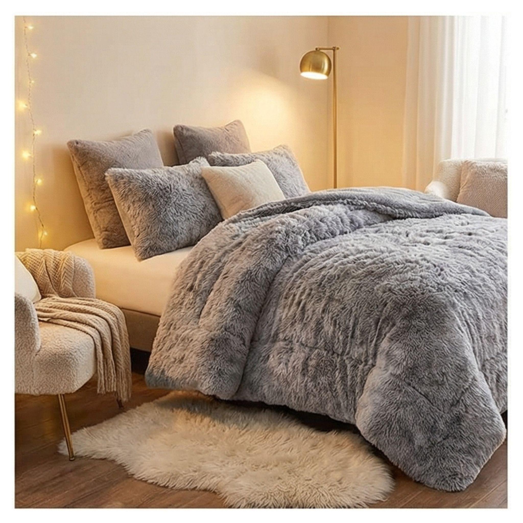 Cobertor Chiporro Peludo 1.5 Plazas Azul Petrolio 013-2