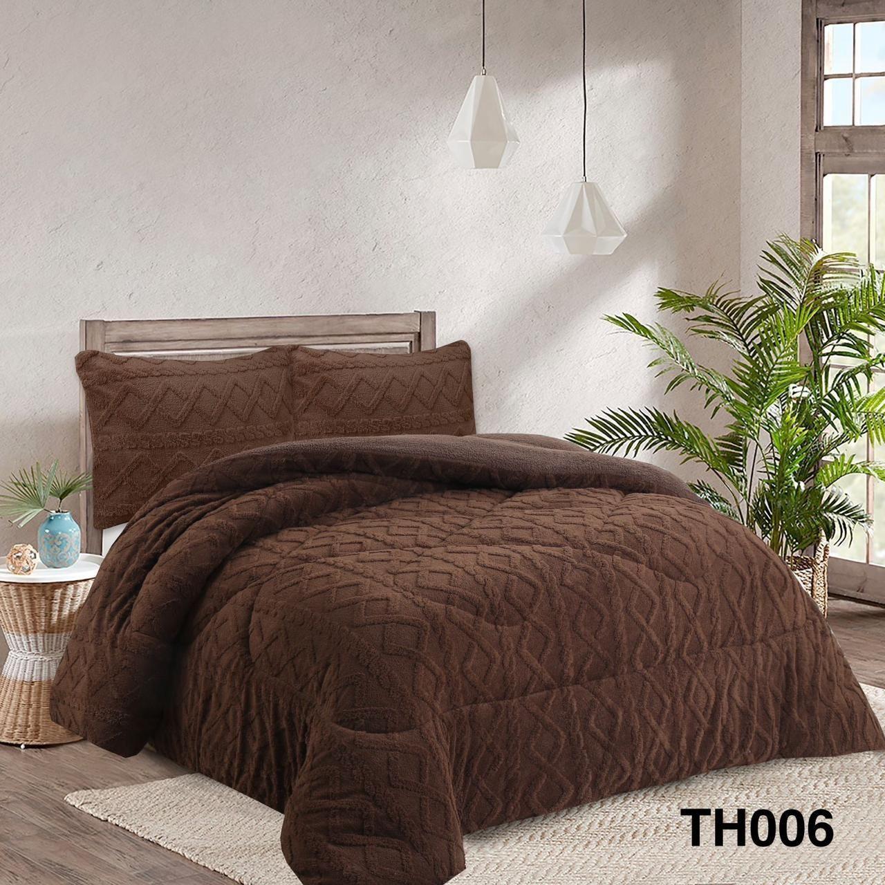 Cobertor Chiporro Texturizado 2 plazas Café TH006-2