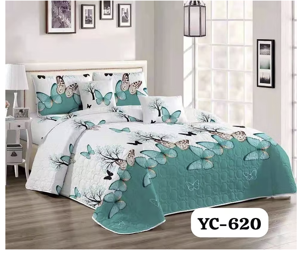 Cubrecama Quilt Verano 1.5 Plazas-Turquesa Bicolor YC620-1