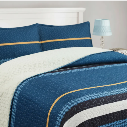 Cubrecama sherpa 1.5 Plazas Azul Suecia M953-2