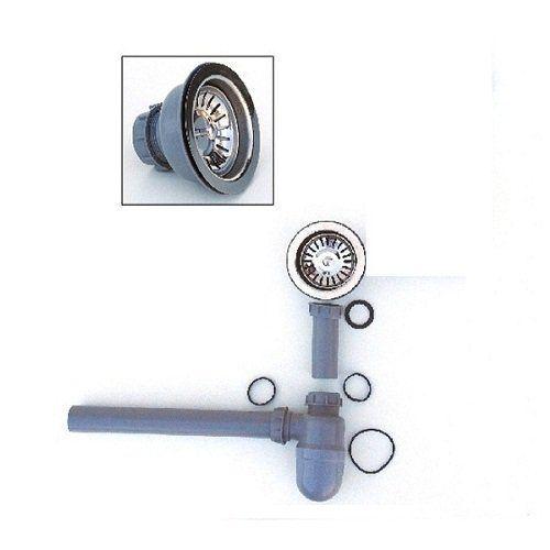 Lavaplatos Circular Acero Inoxidable 34x34x18Cm + Kit de Desague-2