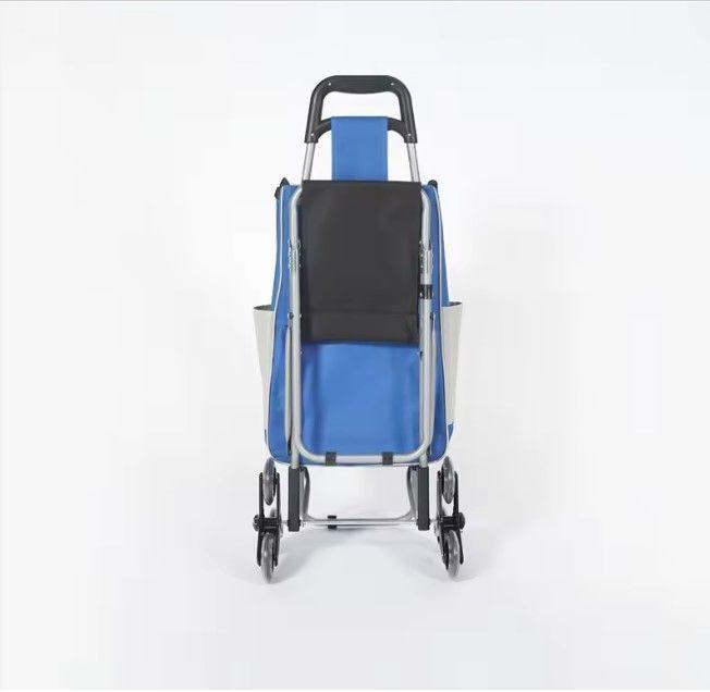 Carrito de Compras Plegable con Asiento y Ruedas para Subir Escaleras-4