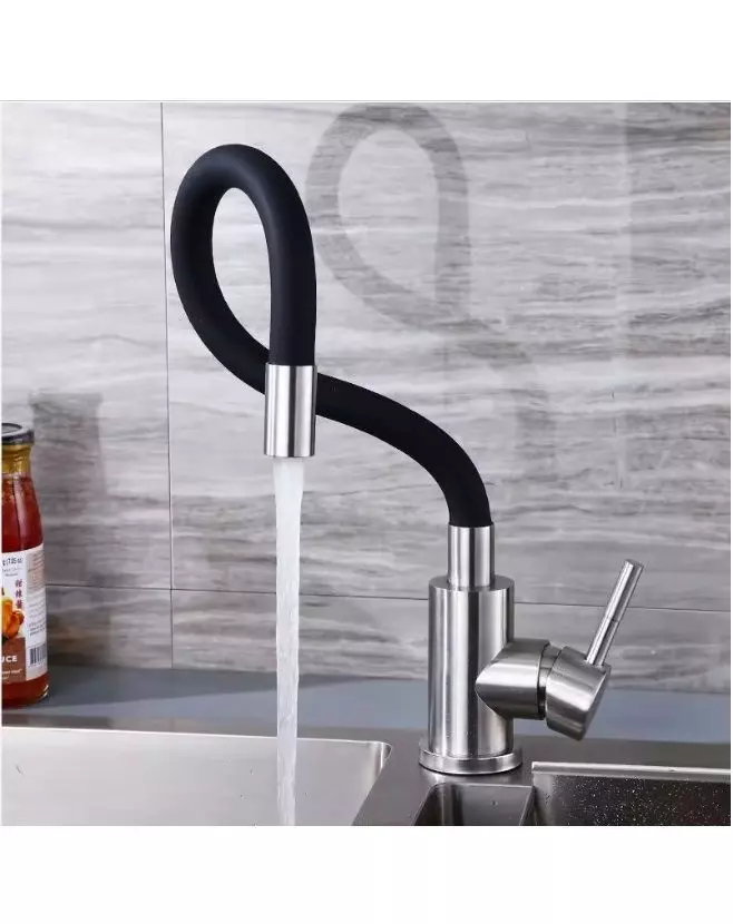 Llave Monomando Lavaplatos Cuello Flexible Incluye Flexibles-2