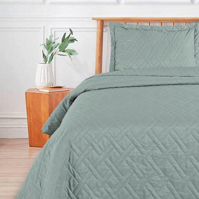 Cubrecama Liso Gris 1.5 plaza-2