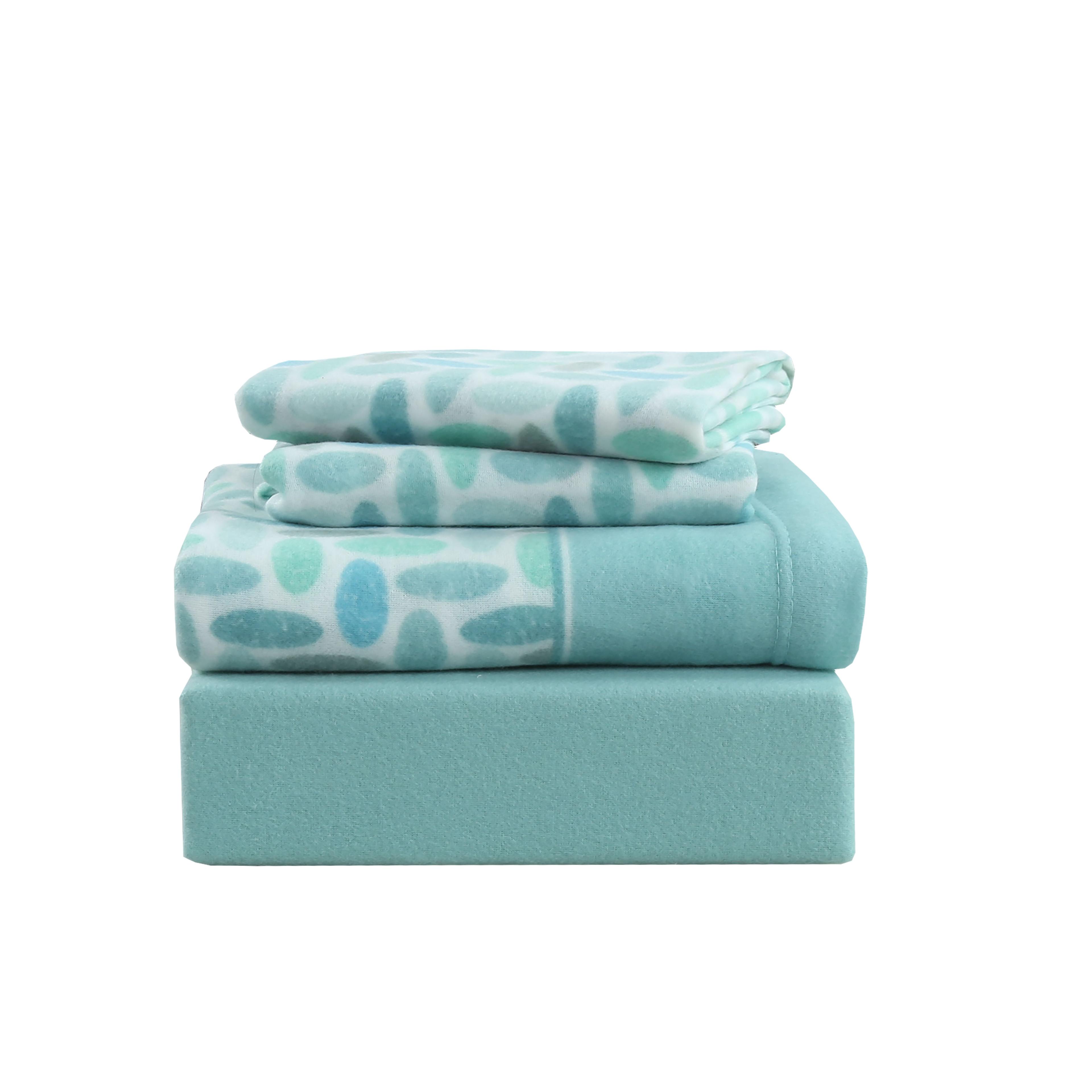 JUEGO SABANAS DE POLAR ESTAMPADAS TURQUESA 1,5P-0