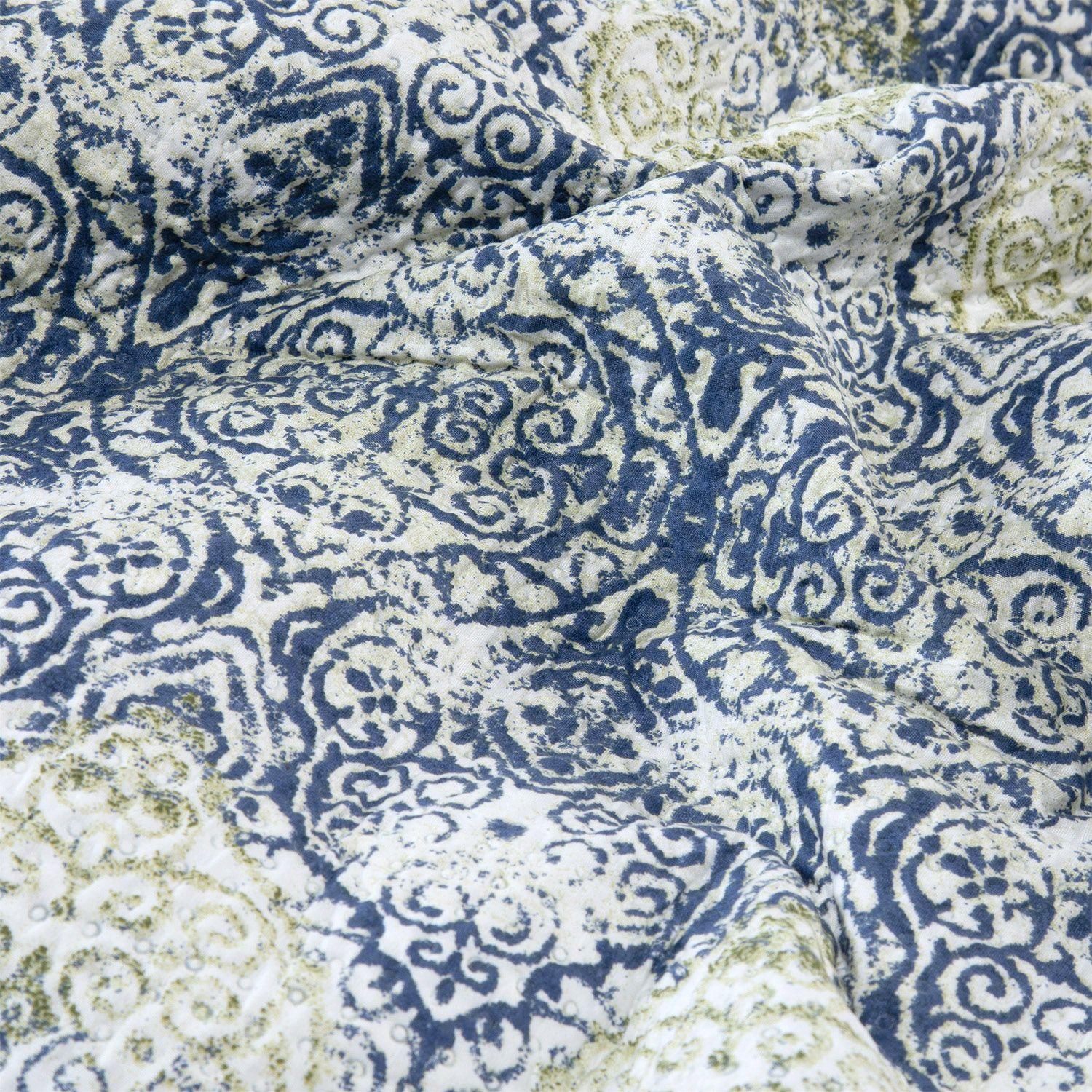 CUBRECAMA ESTAMPADO ULTRA 2 PLAZAS AZUL-2