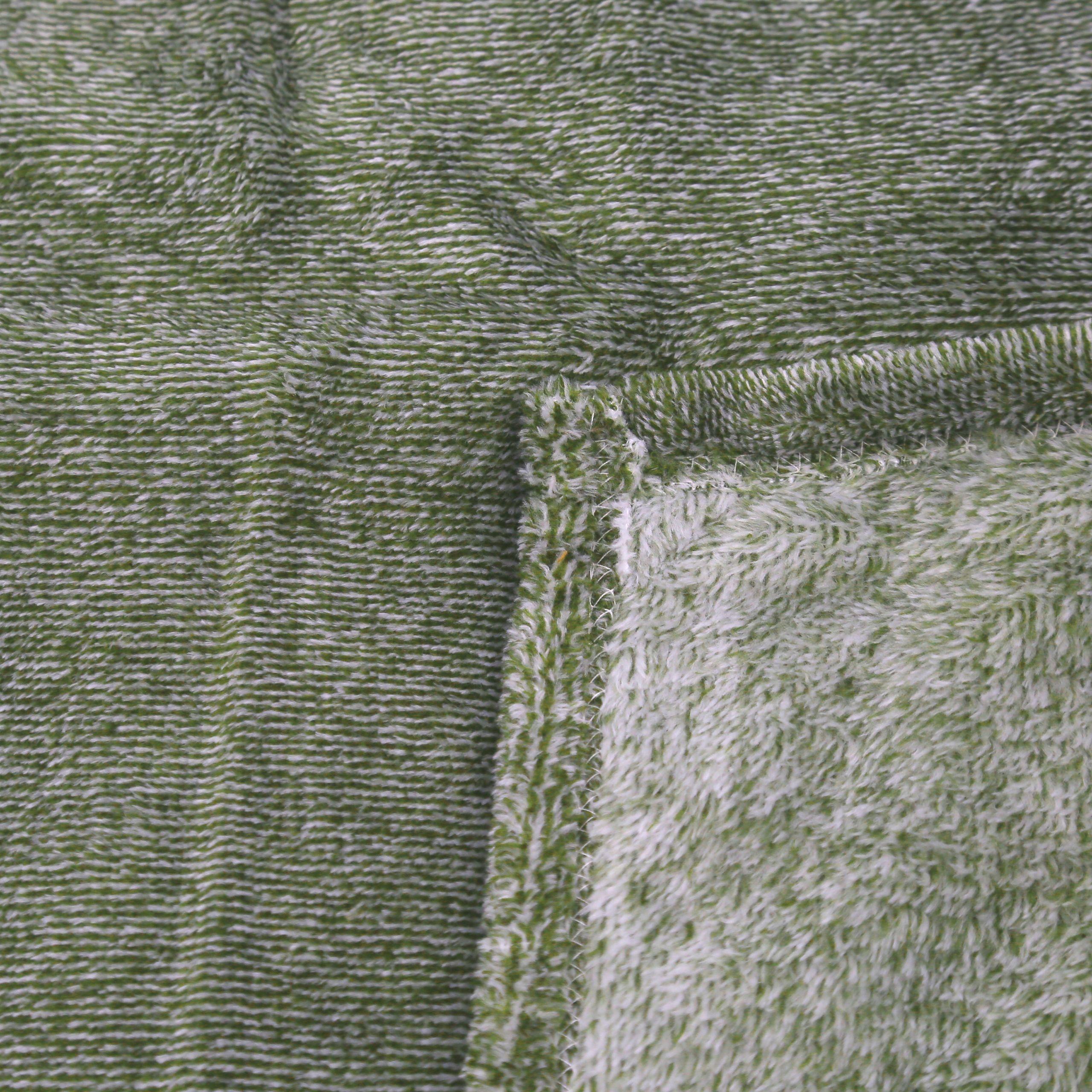 MANTA JACQUARD FLANNEL MELANGE VERDE-3