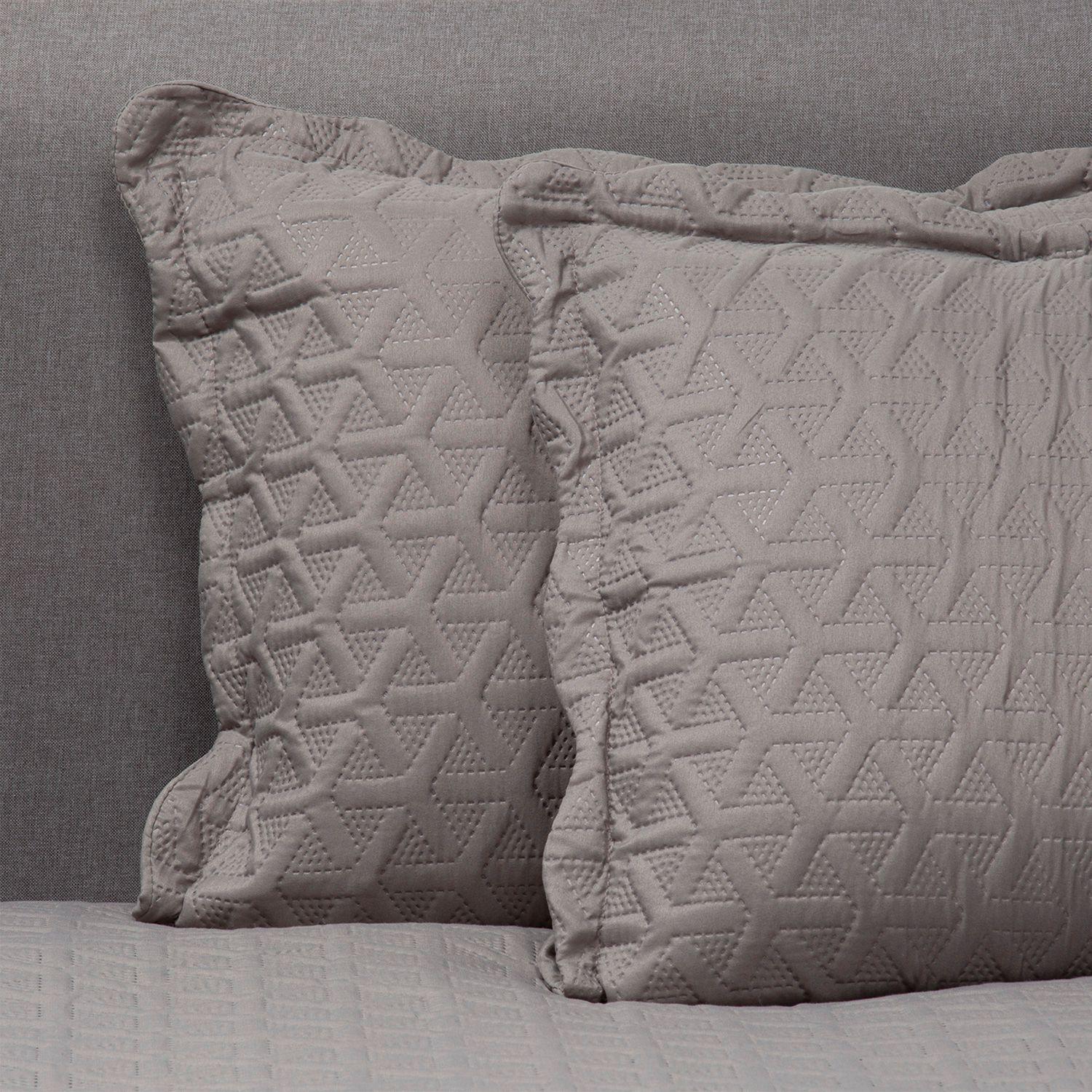 Cubrecama Liso Gris King-3