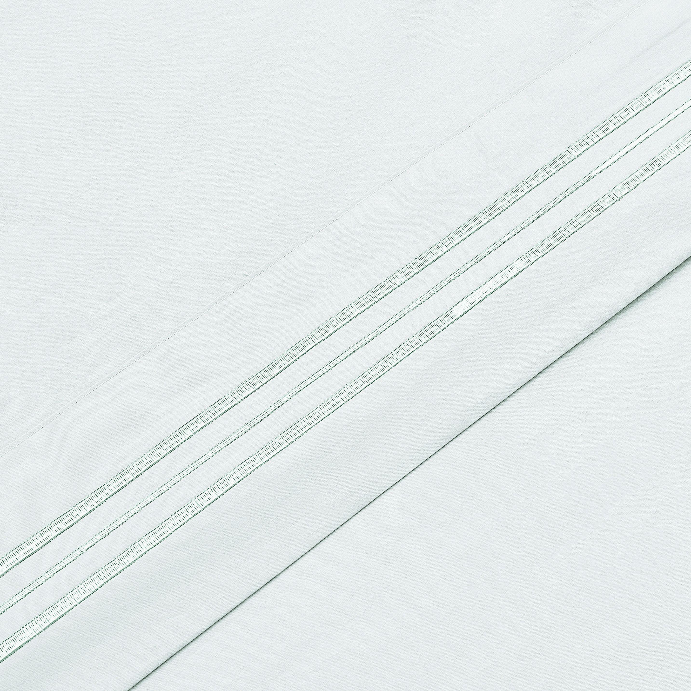 JUEGO DE SABANAS 100% ALGODÓN 200 HILOS MENTA LISAS  1P-2