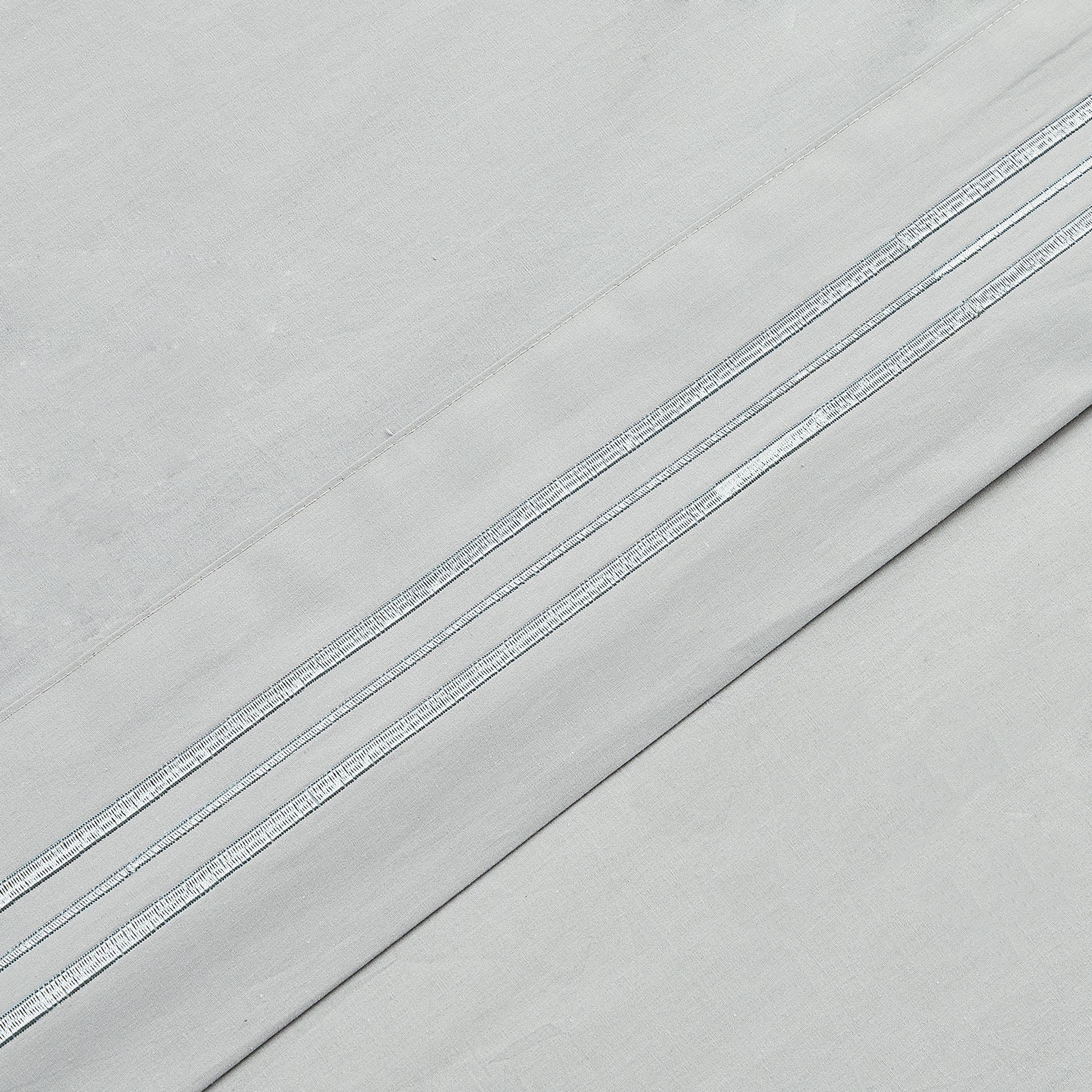 JUEGO DE SABANAS 100% ALGODÓN 200 HILOS GRIS LISAS  KING-2