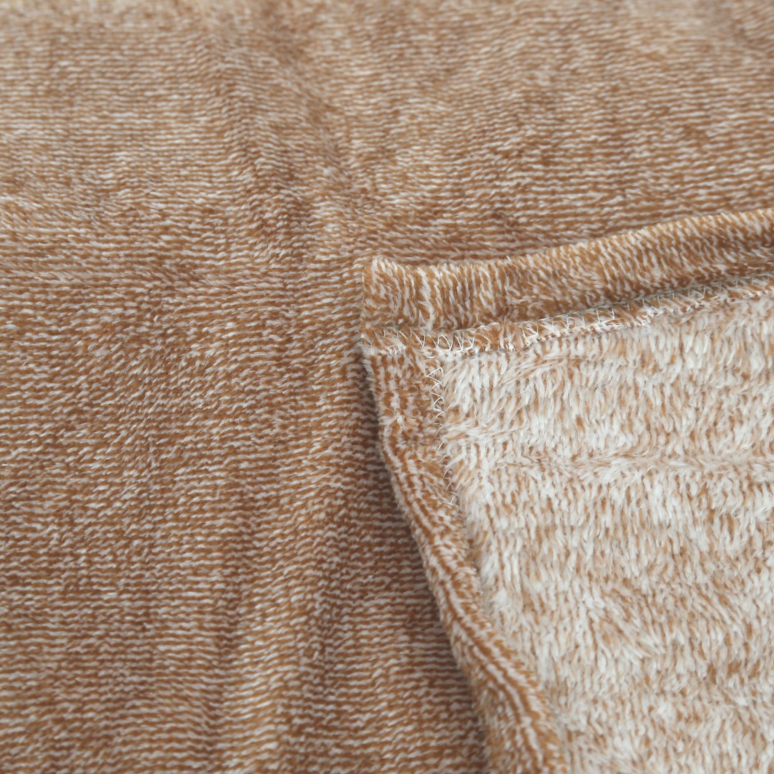MANTA JACQUARD FLANNEL MELANGE CAFÉ-3