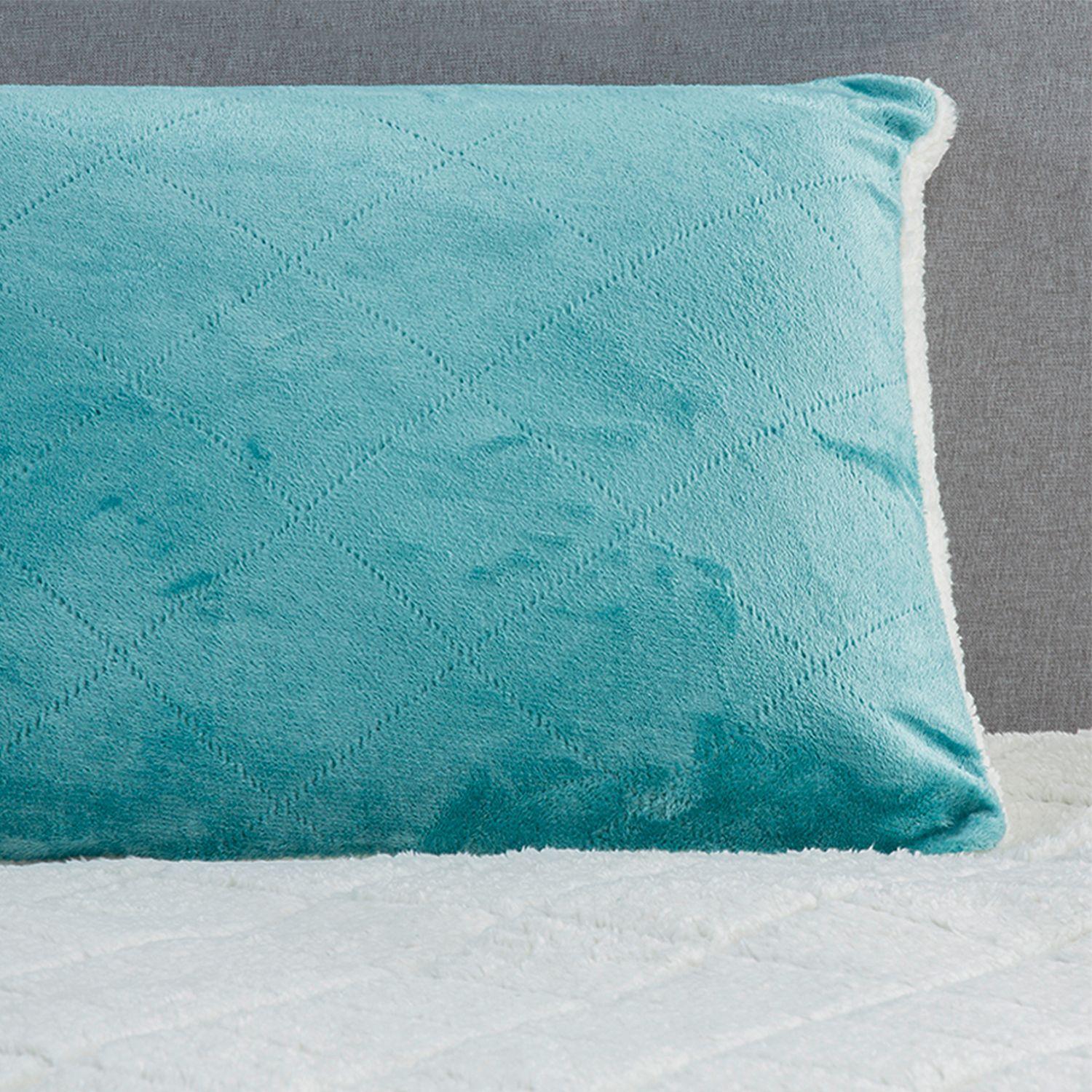 CUBRECAMA CORAL SHERPA 1.5 PLAZAS TURQUESA-5