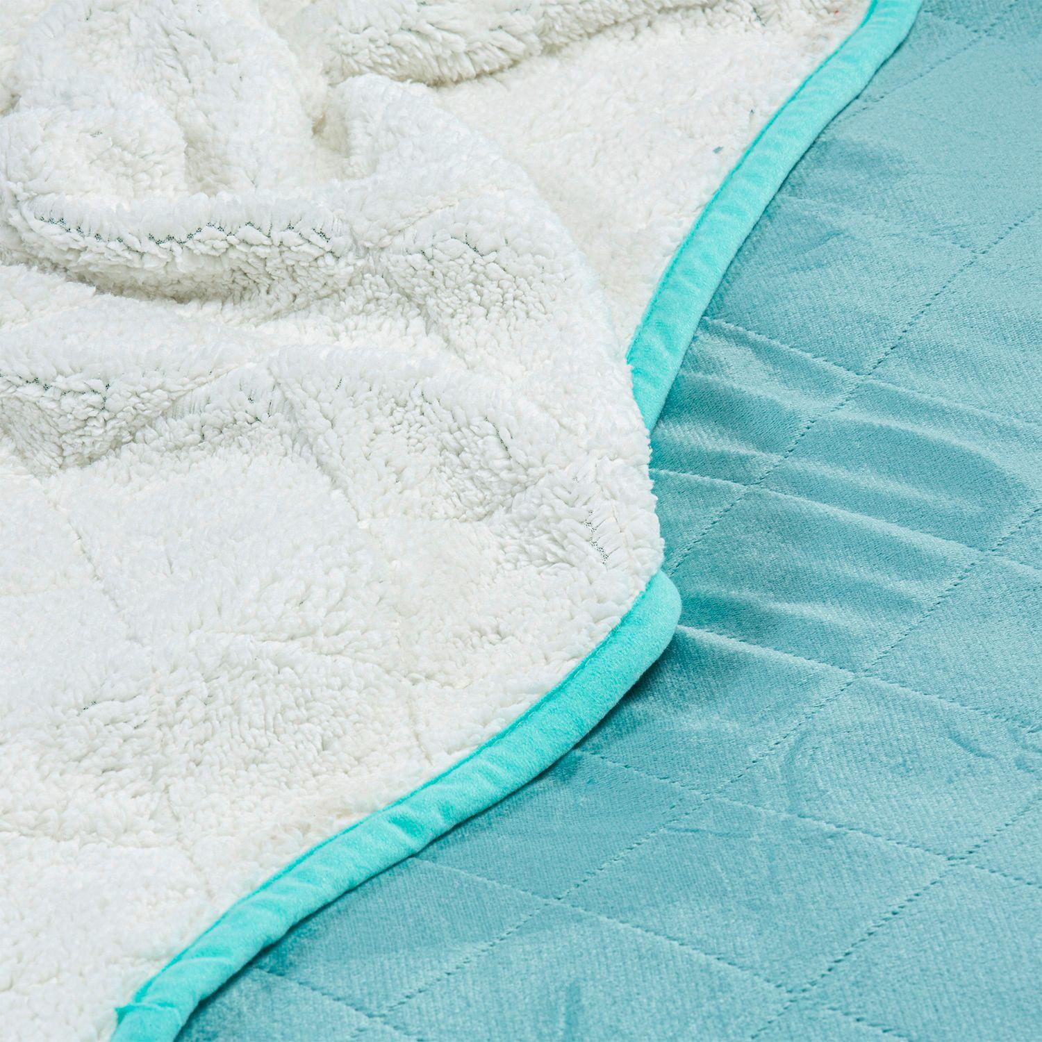 CUBRECAMA CORAL SHERPA 1.5 PLAZAS TURQUESA-6