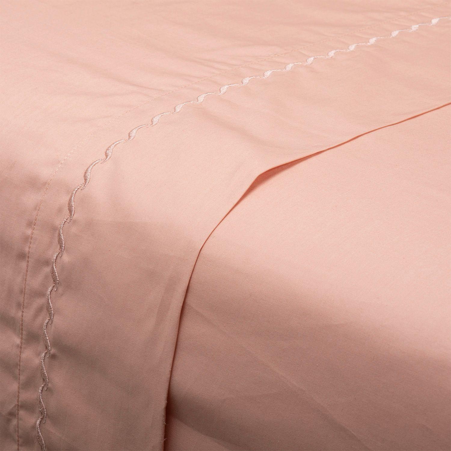 JUEGO DE SABANAS 100% ALGODÓN 200 HILOS ROSADO LISAS 1.5P-3
