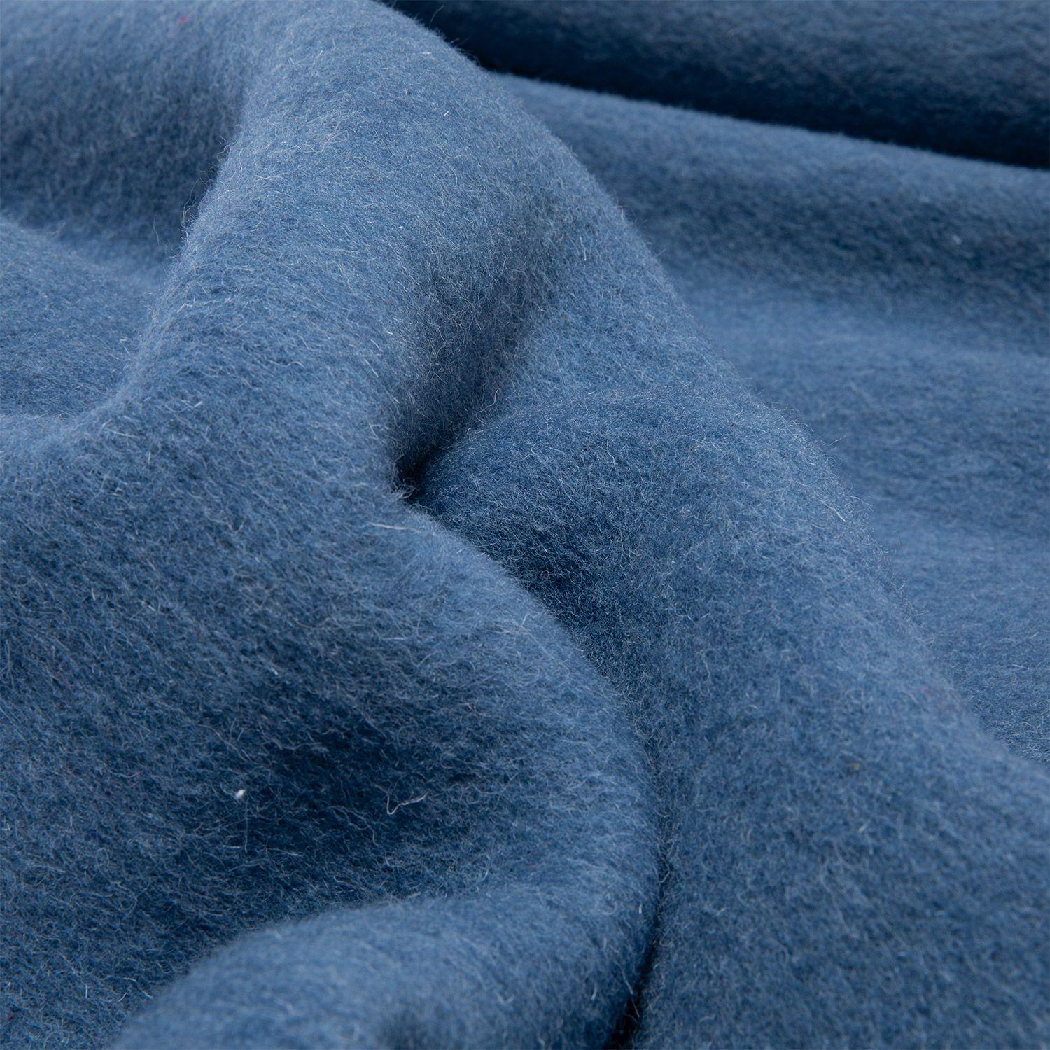 FRAZADA LANA PREMIUM 95% LANA AZUL SUPER KING 260 X 220cm-2