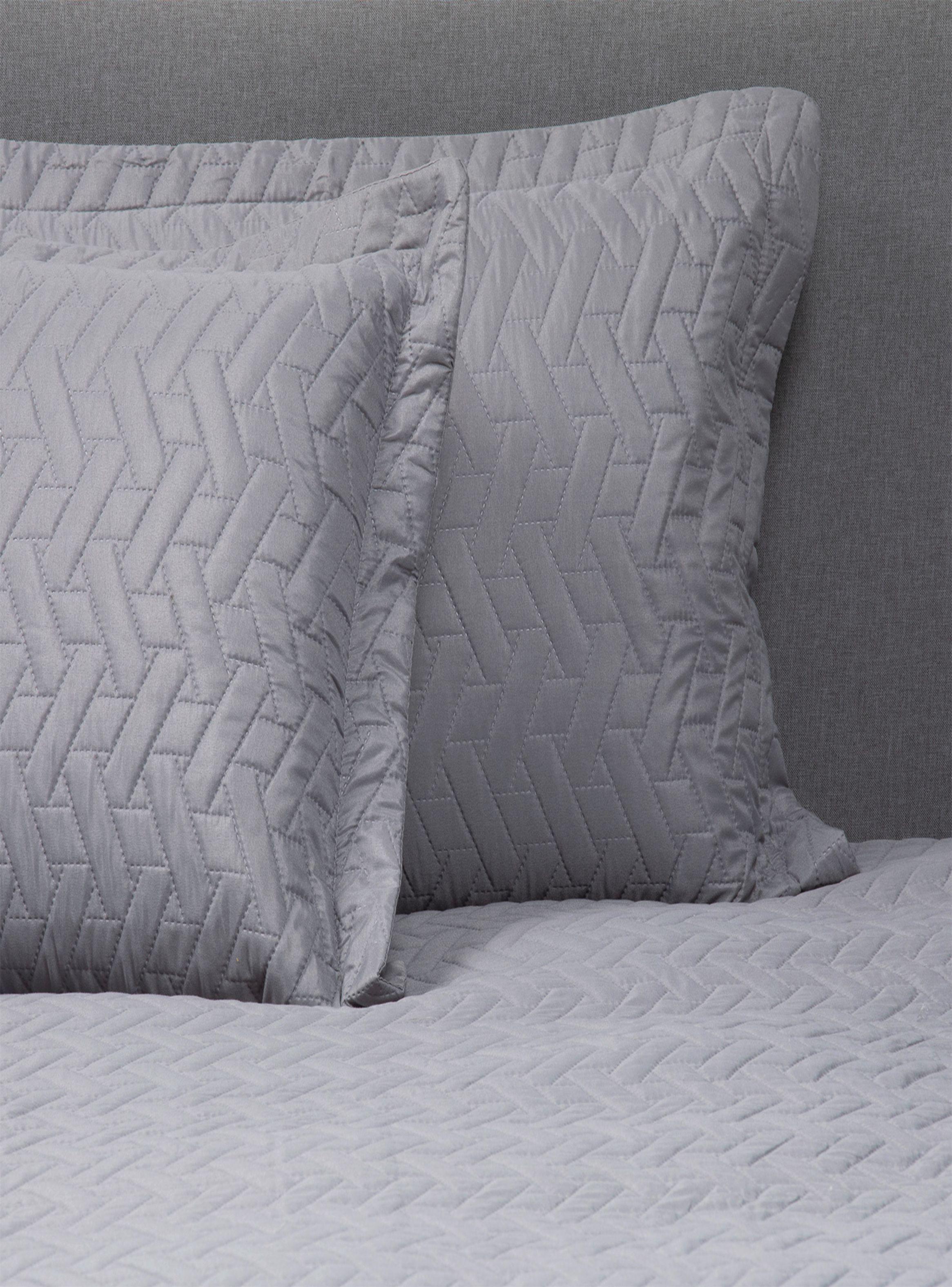 QUILT/CUBRECAMA KING LISO GRIS-2
