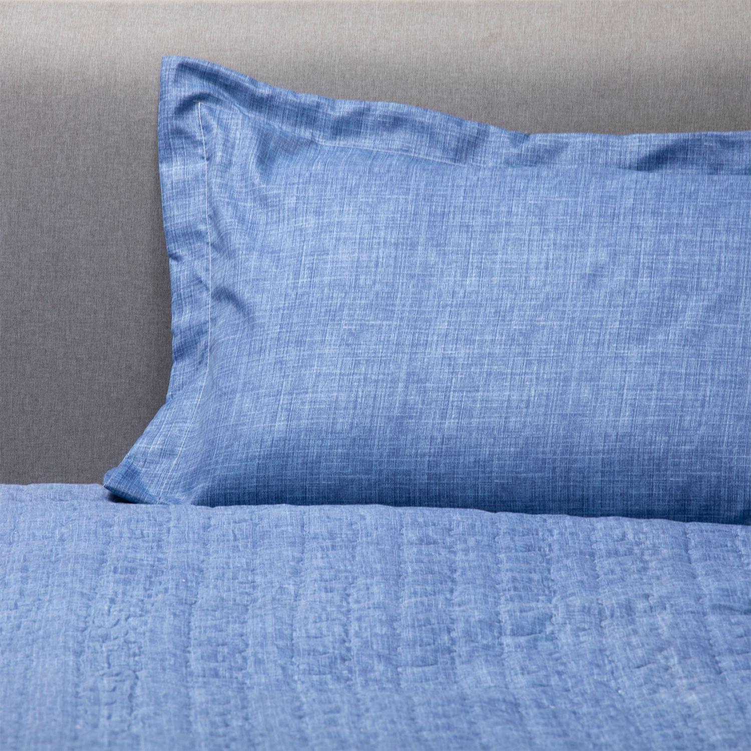 Cubrecama Sherpa Estampado Single - Azul-4