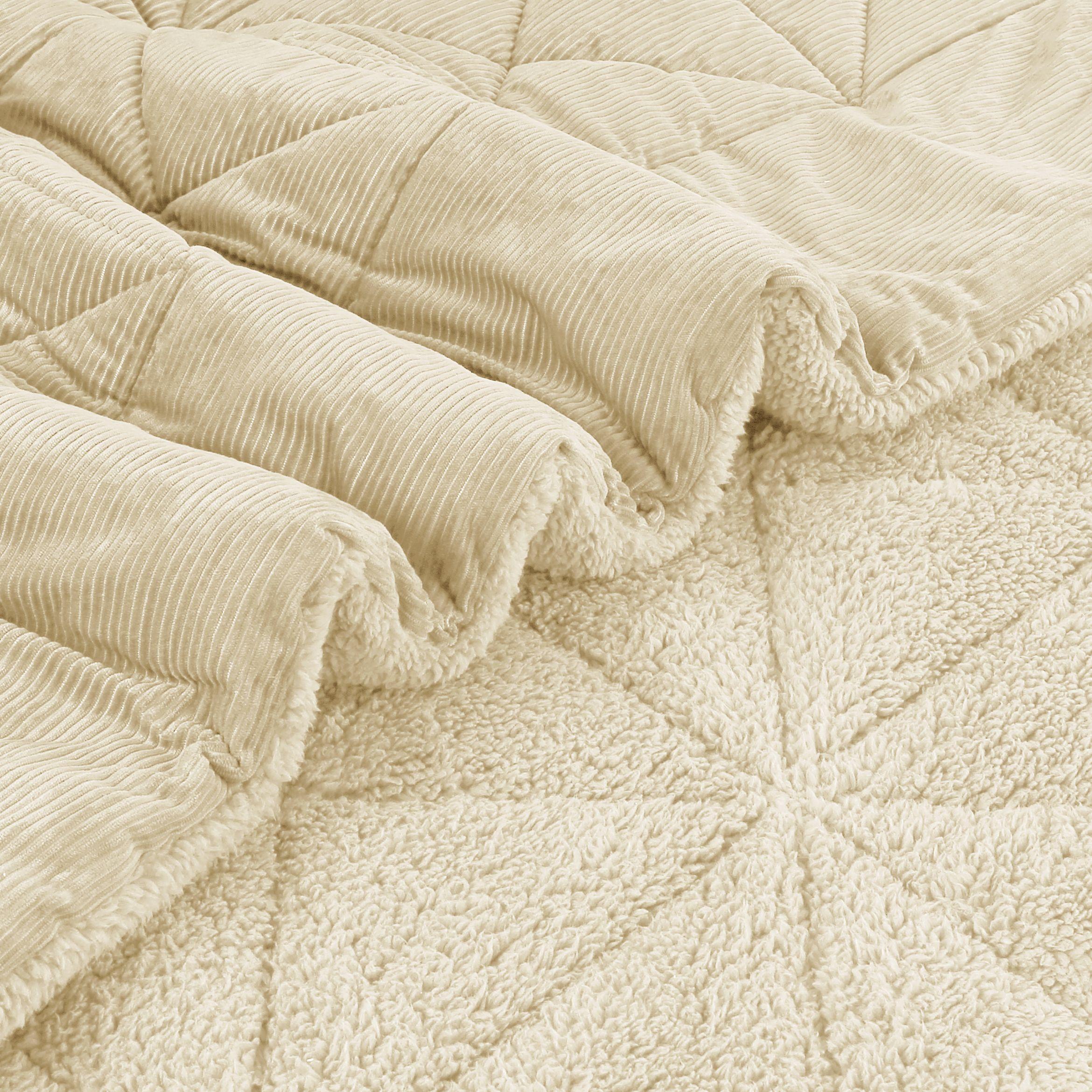 Plumon Babycord beige 1.5 Plazas-2