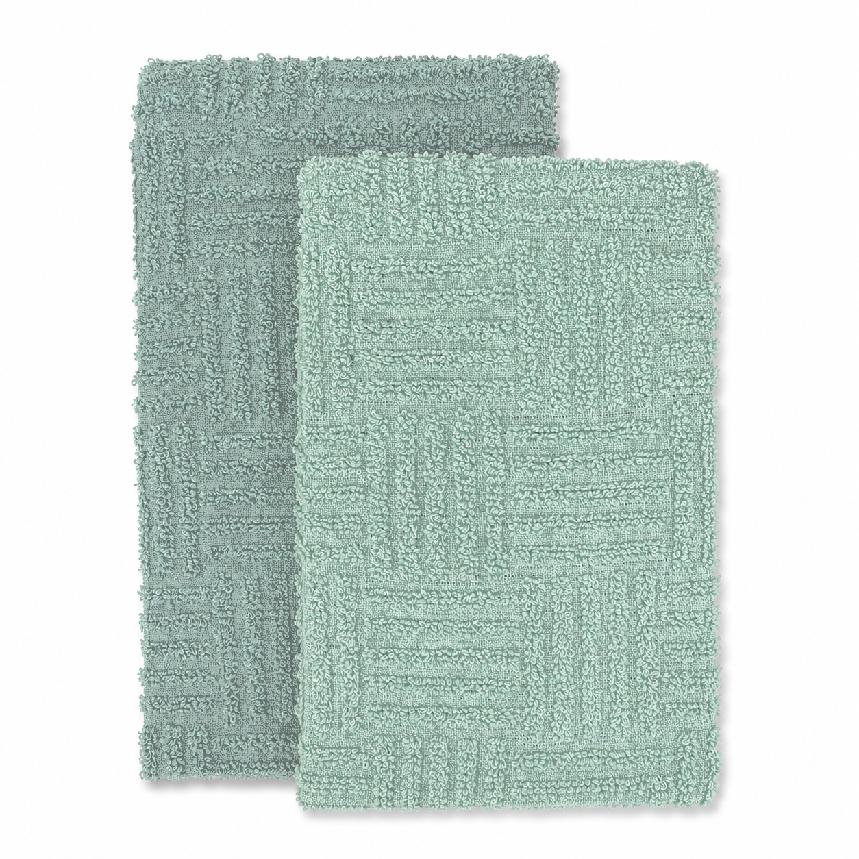 SET 2 UNIDADES PAÑO PANAL LISO VERDE-1