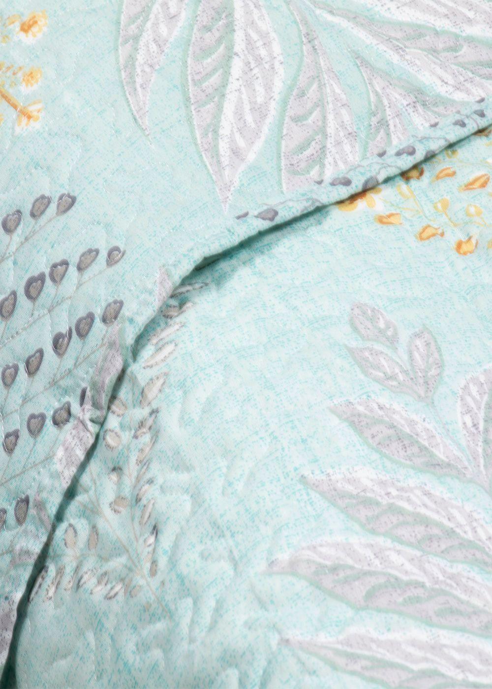QUILT/CUBRECAMA ESTAMPADO VERDE AGUA KING-3