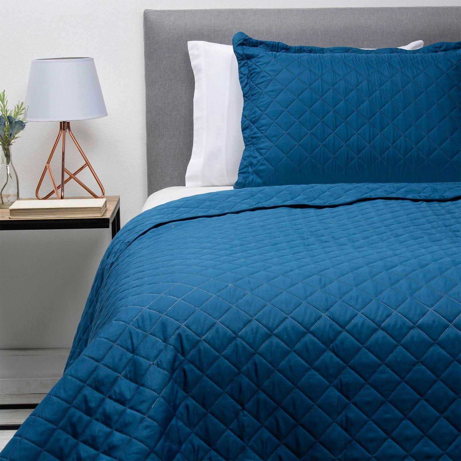 QUILT/CUBRECAMA DOBLE LISO AZUL-0