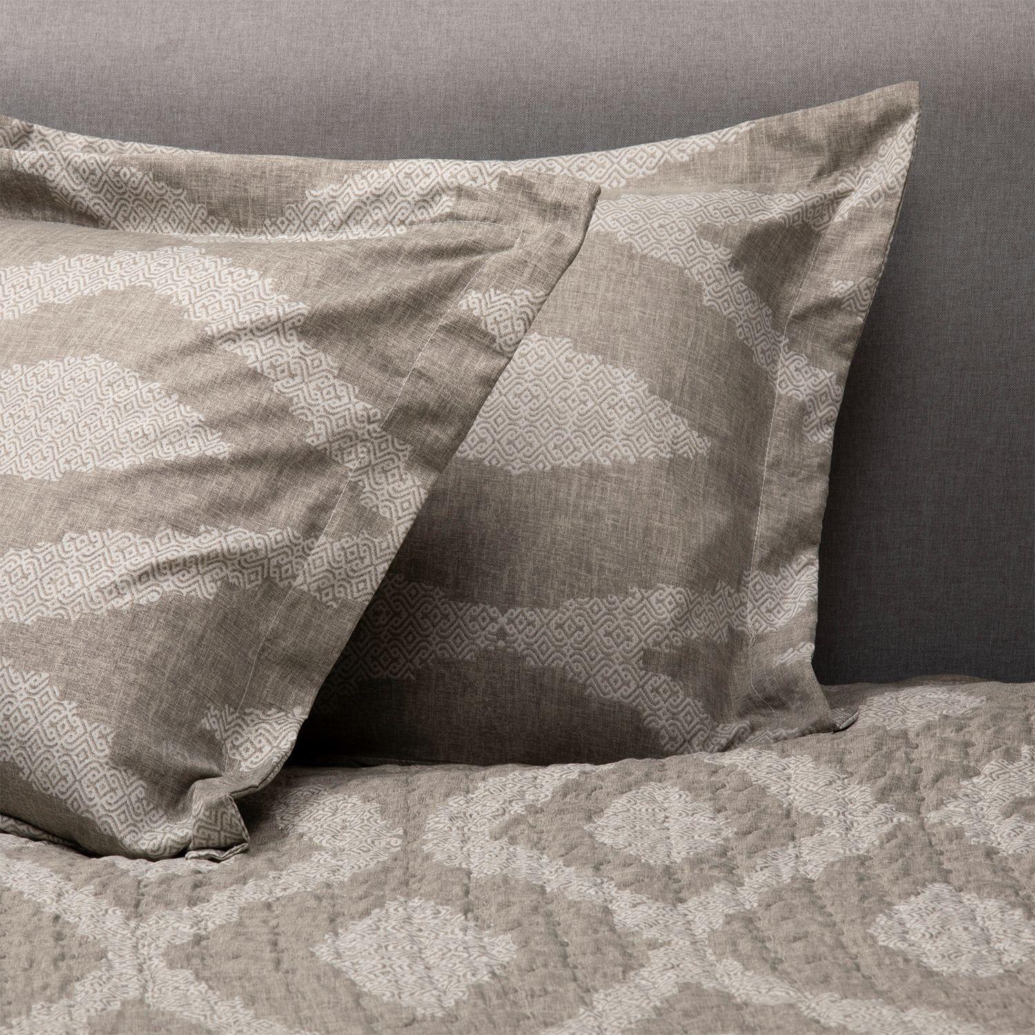 CUBRECAMA SHERPA ESTAMPADO 2 PLAZAS GRIS-3