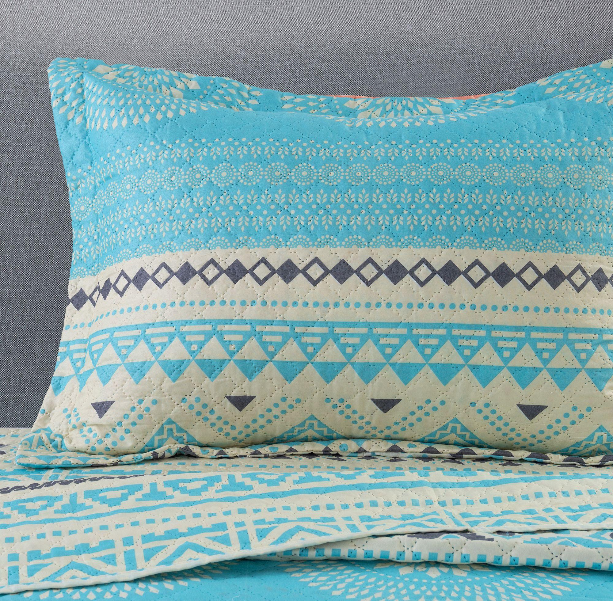 Cubrecama Ultrasonic Turquesa 1 plaza-2