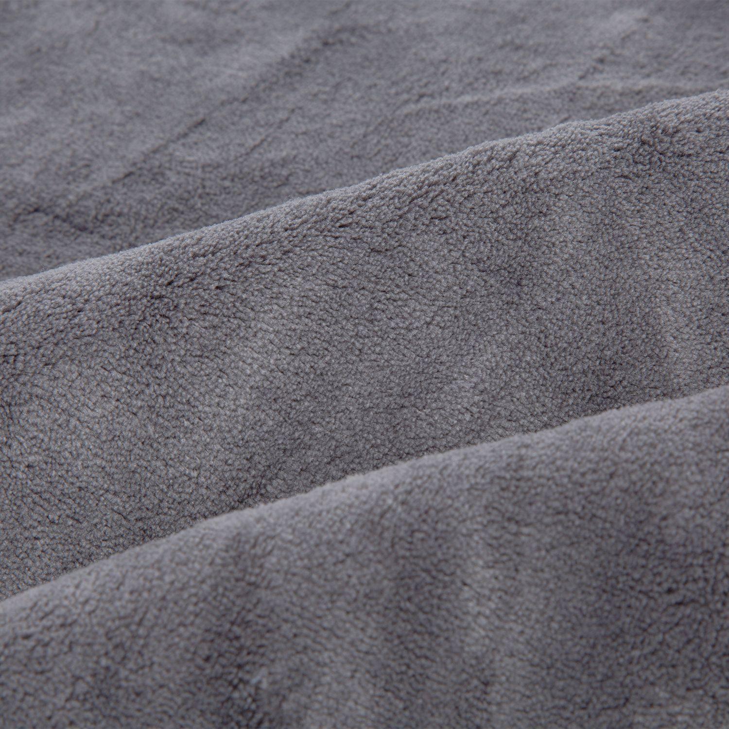 FRAZADA FLANNEL SINGLE GRIS 1 y 1,5 PLAZAS-3