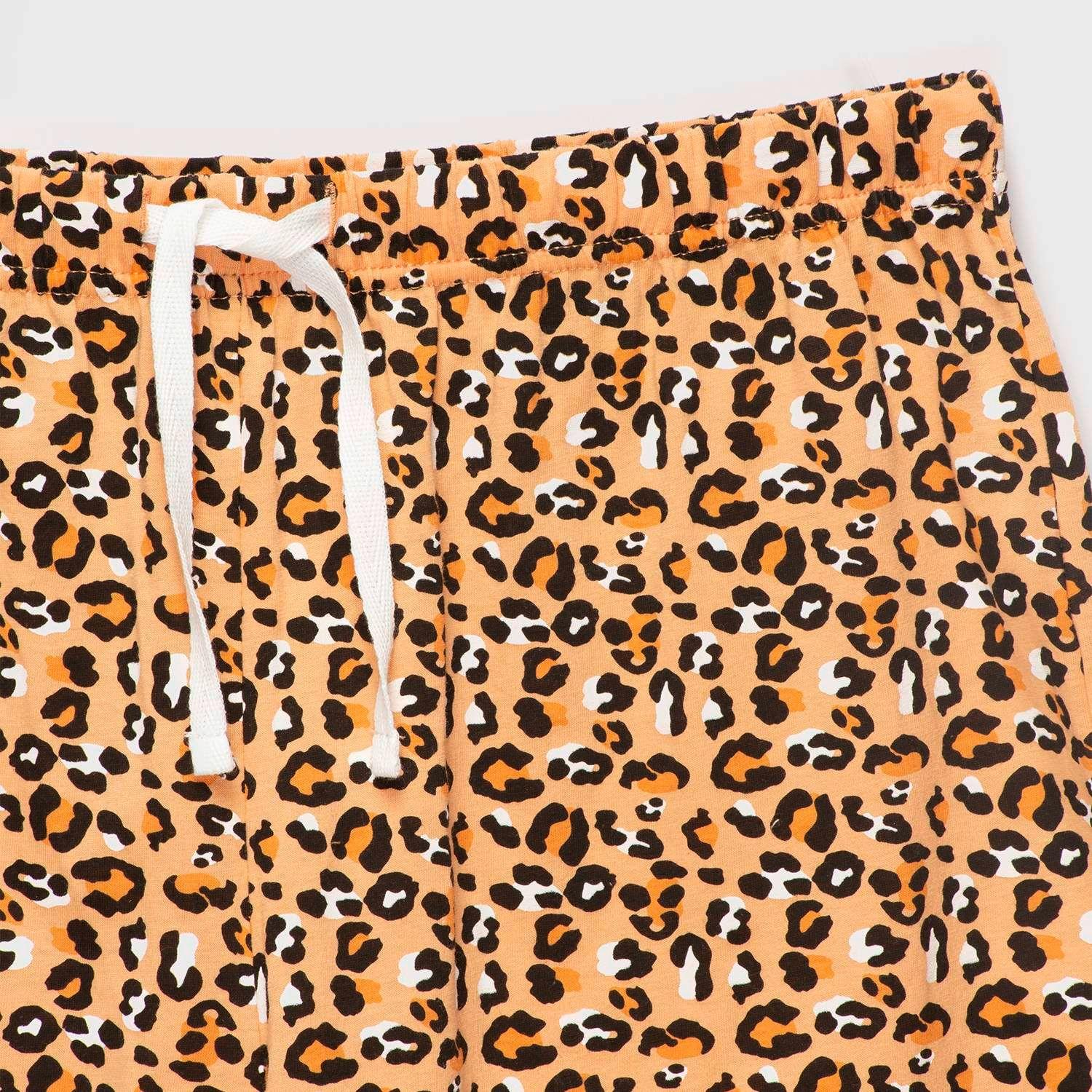 Pijama Mujer Estampado Corto Naranjo-5