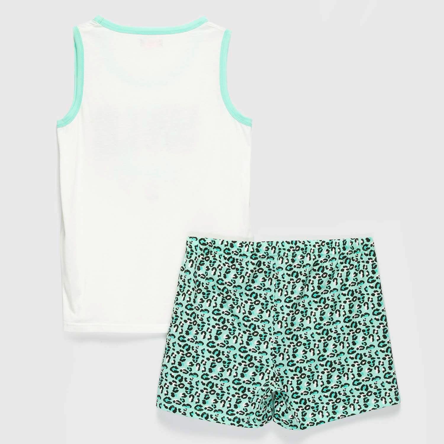 Pijama Mujer Estampado Corto Naranjo-6