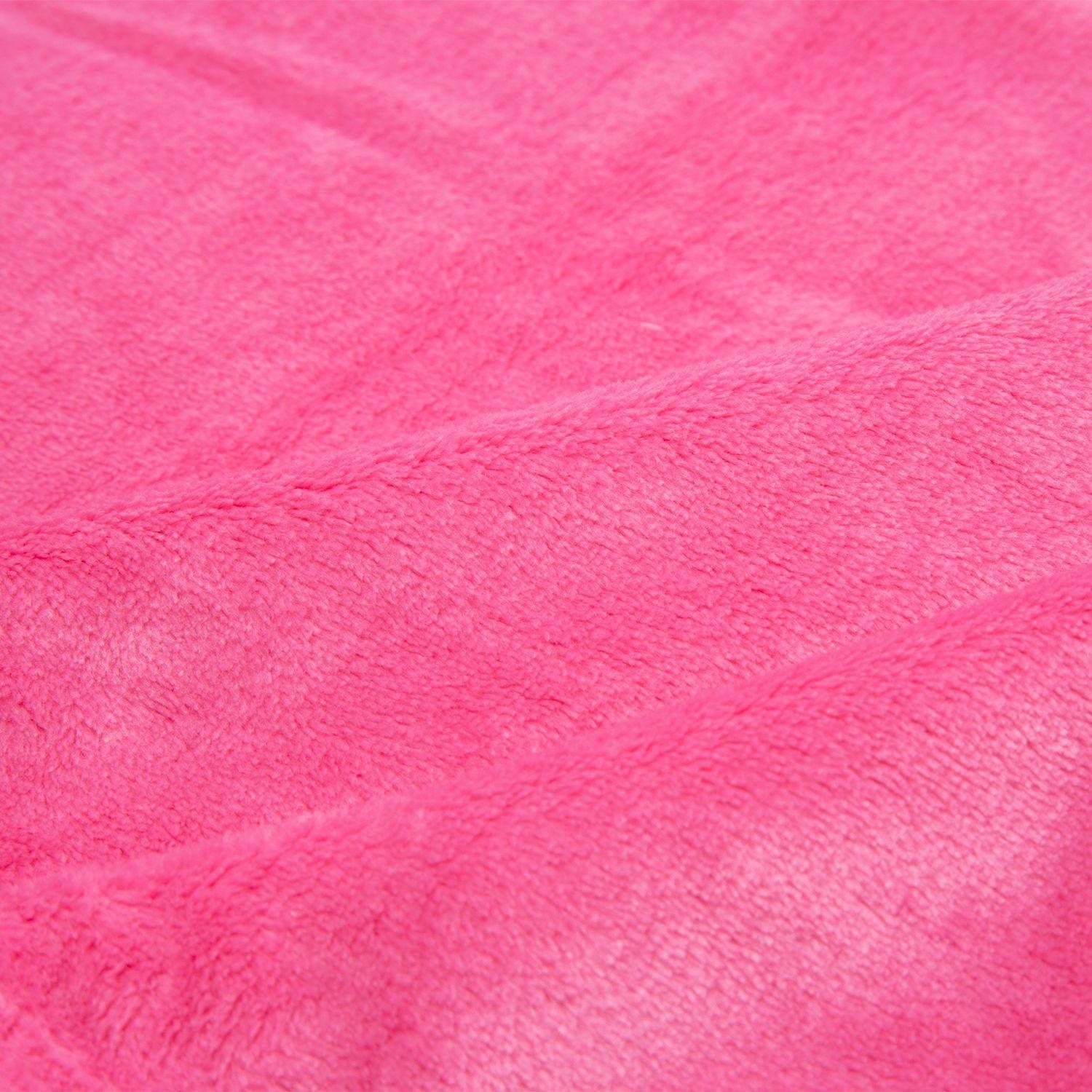 FRAZADA FLANNEL SINGLE FUCSIA 1 y 1,5 PLAZAS-3