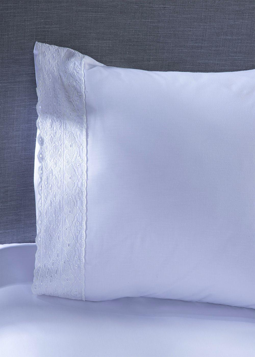 JUEGO DE SABANA BRODERIE BLANCA  1.5P 144 HILOS-4