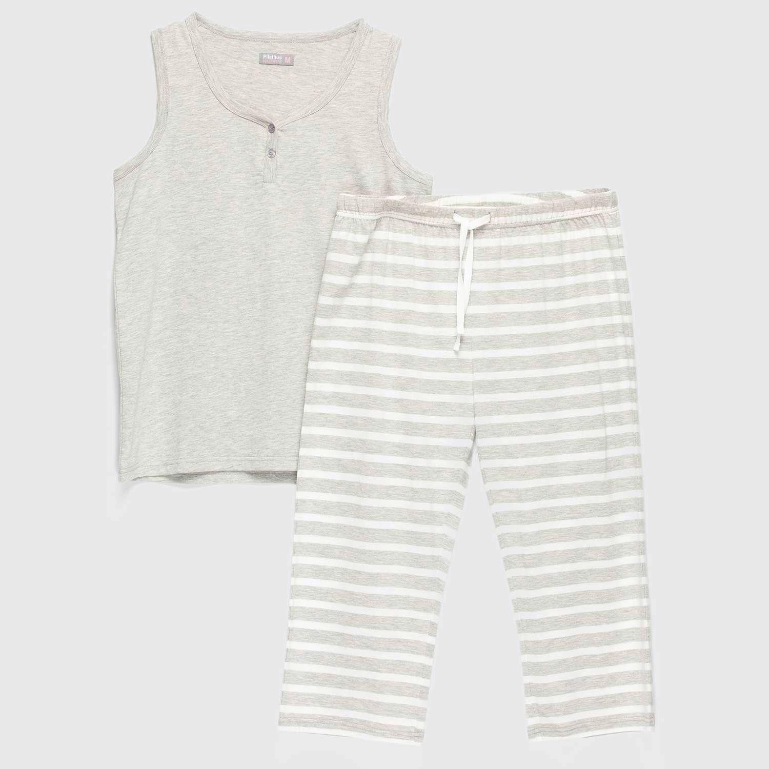 Pijama Melange Largo Mujer-0