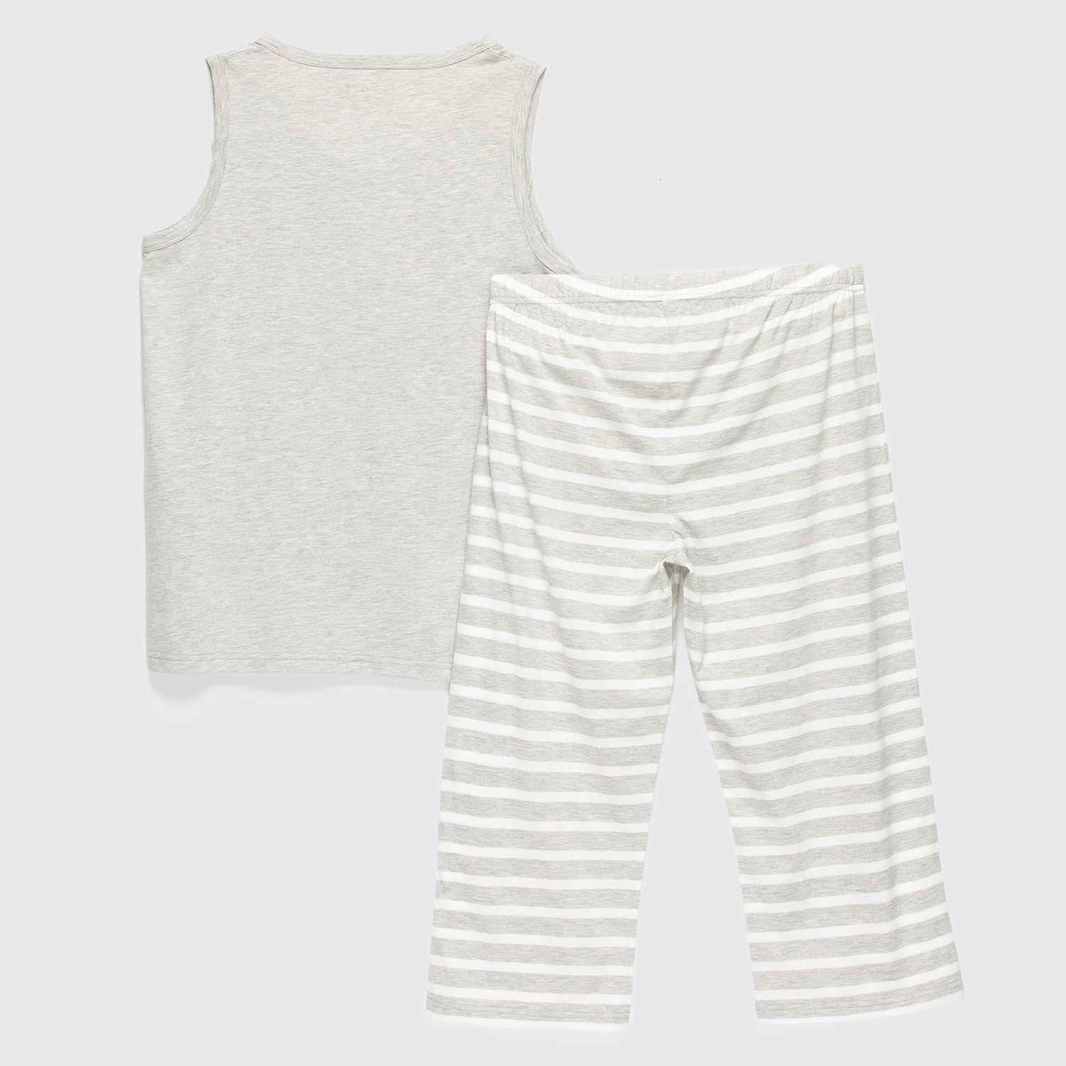 Pijama Melange Largo Mujer-1