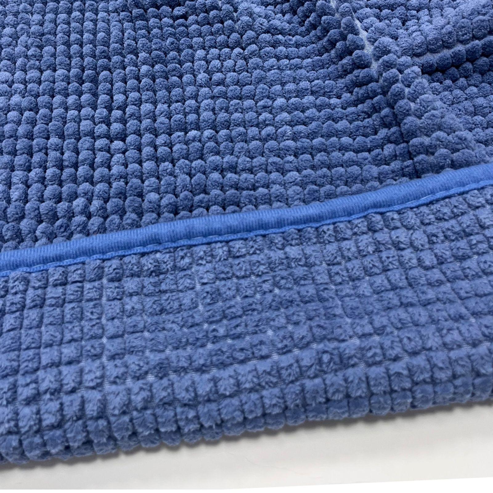 ALFOMBRA BAÑO CHENILLE CUBIERTA ANTIDESLIZANTE AZUL-1