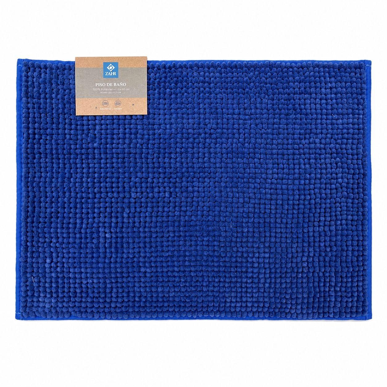 ALFOMBRA BAÑO CHENILLE CUBIERTA ANTIDESLIZANTE AZUL-2