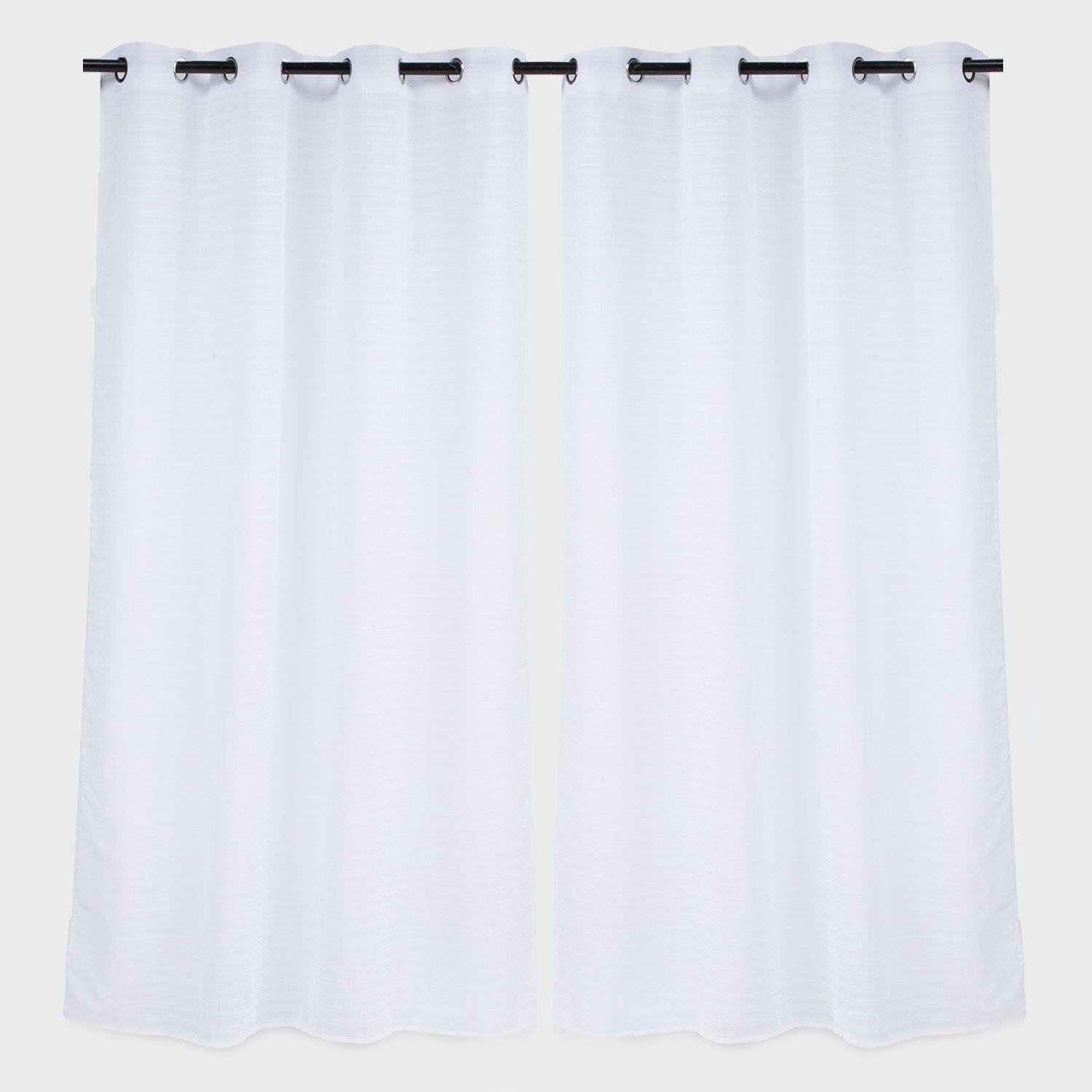 Set 2 Cortinas Visillos Cordoba Blanco -0