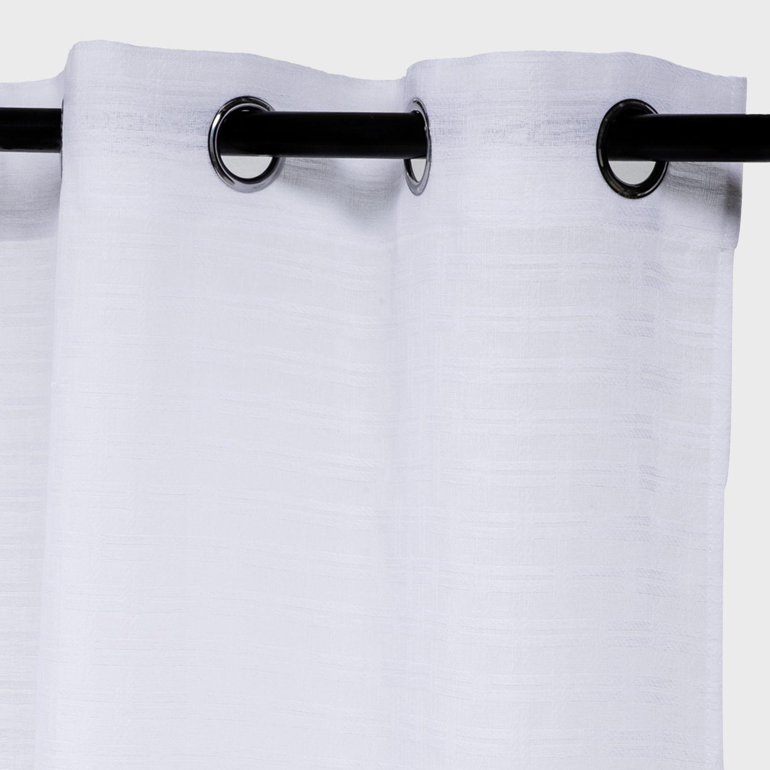 Set 2 Cortinas Visillos Cordoba Blanco -1