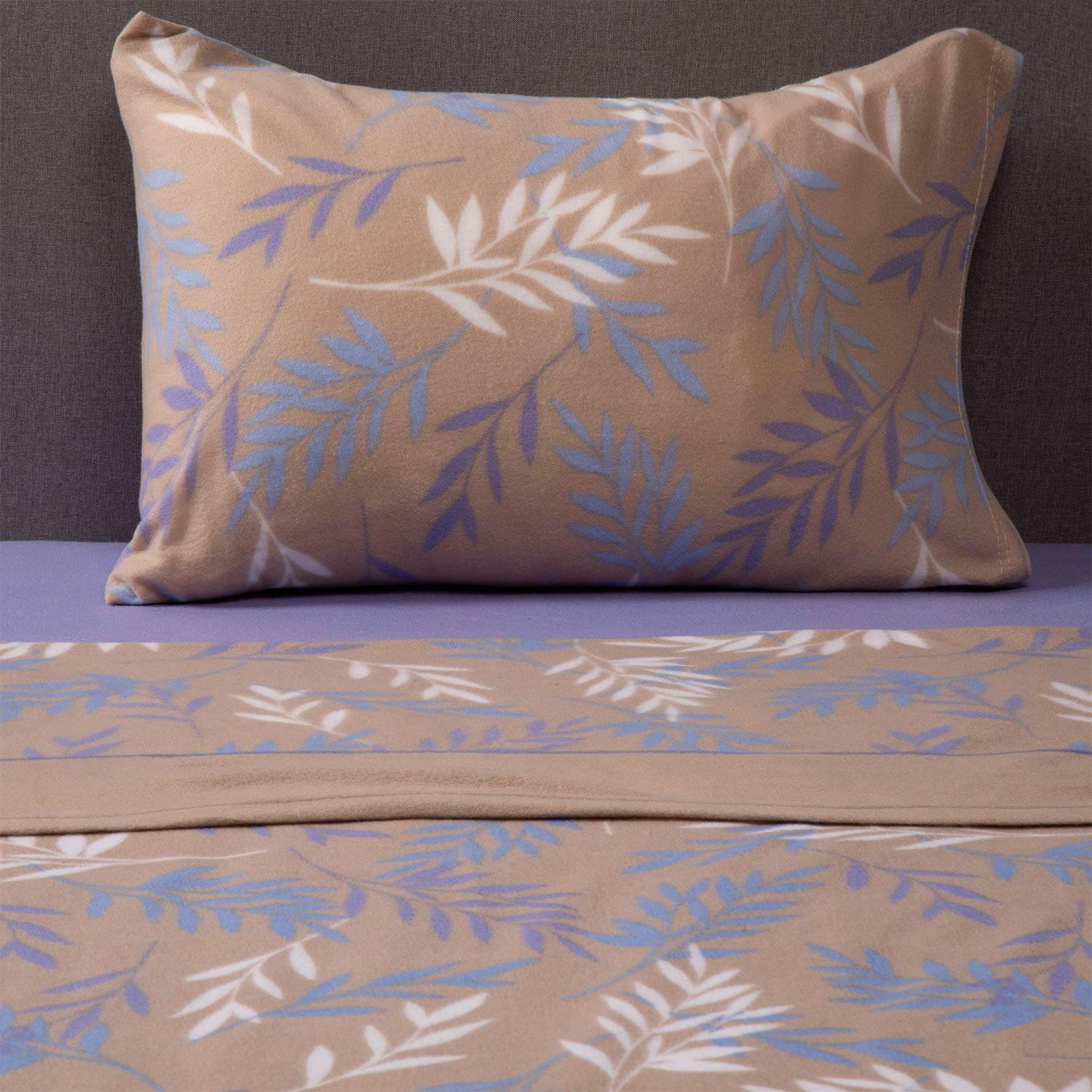 JUEGO SABANAS DE POLAR ESTAMPADAS LILA KING-2