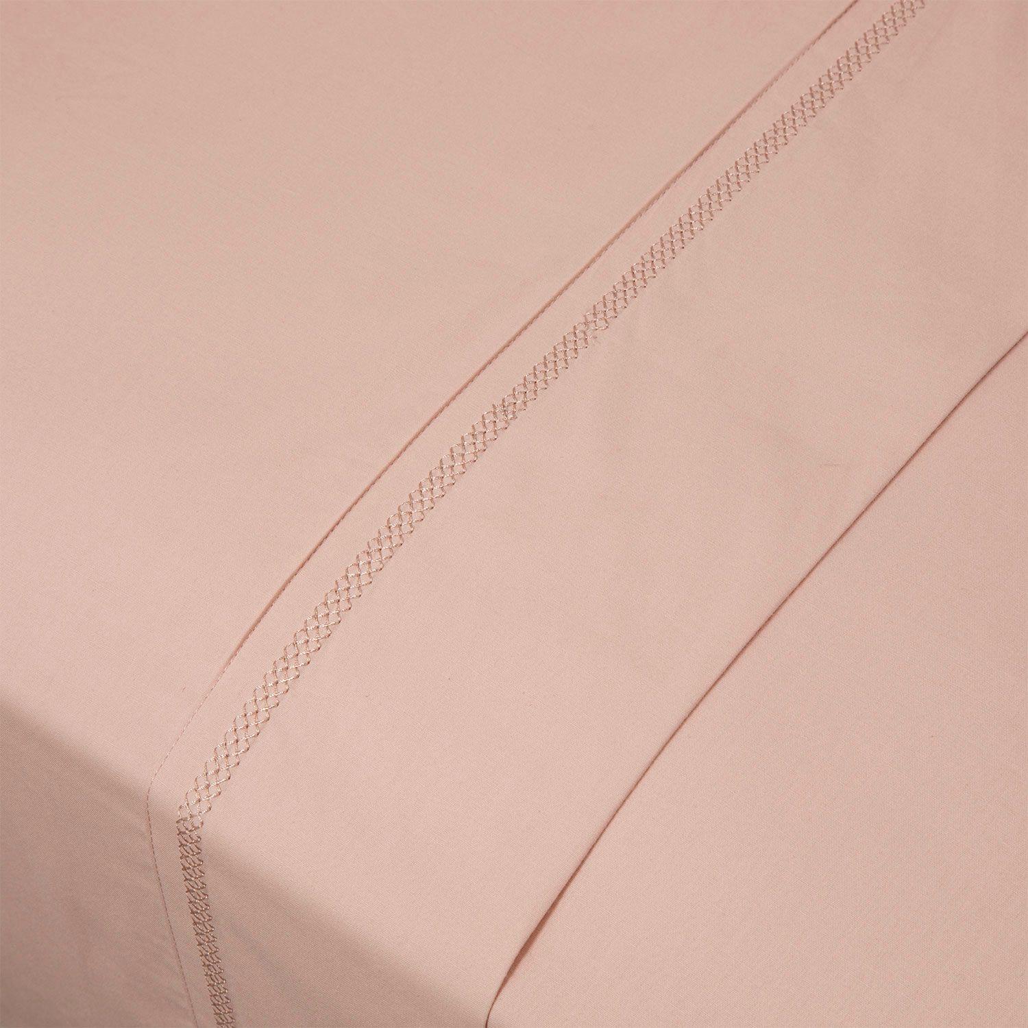 JUEGO DE SABANAS 100% ALGODÓN 200 HILOS ROSADO LISAS SUPER KING-2