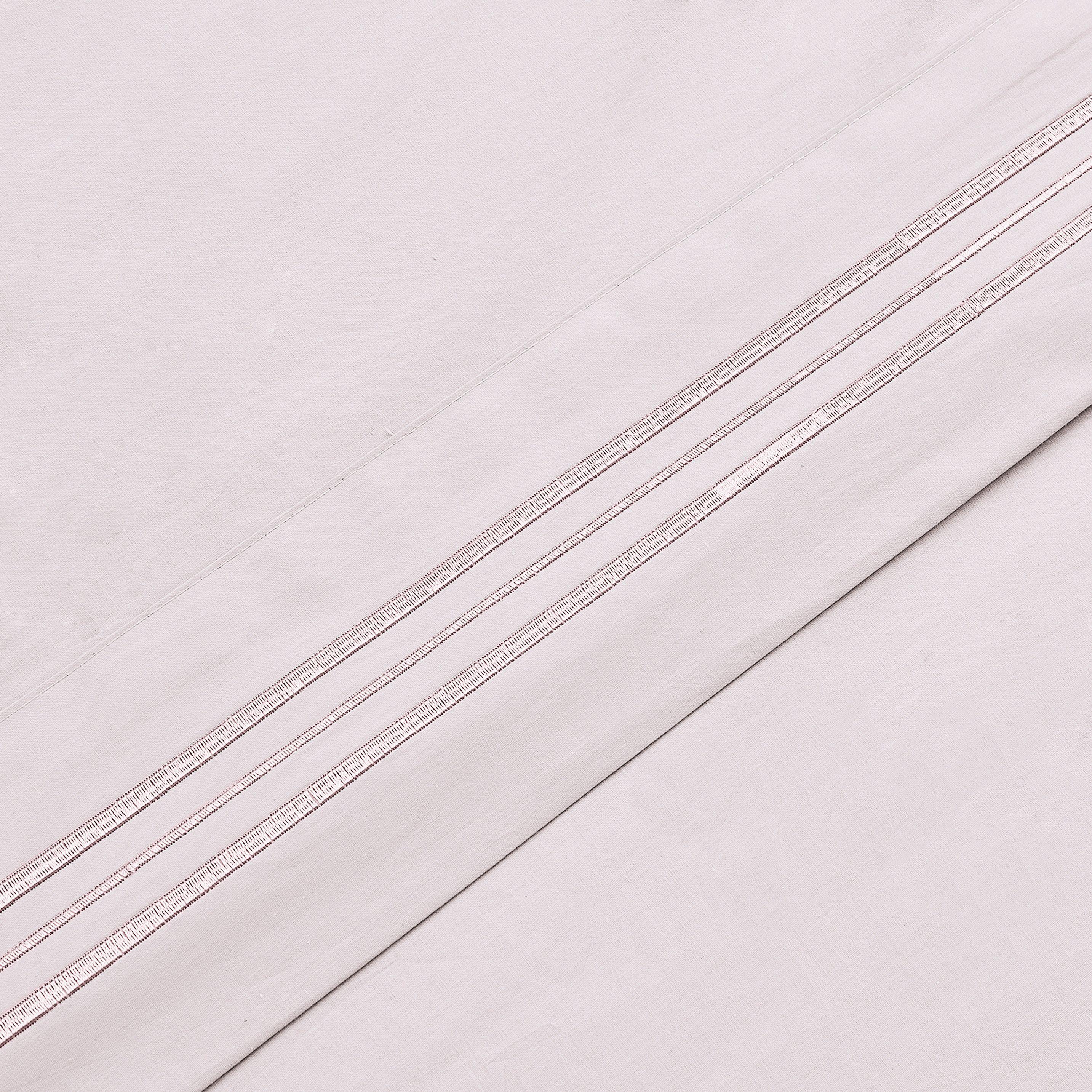 JUEGO DE SABANAS 100% ALGODÓN 200 HILOS PALO ROSA LISAS  1P-2