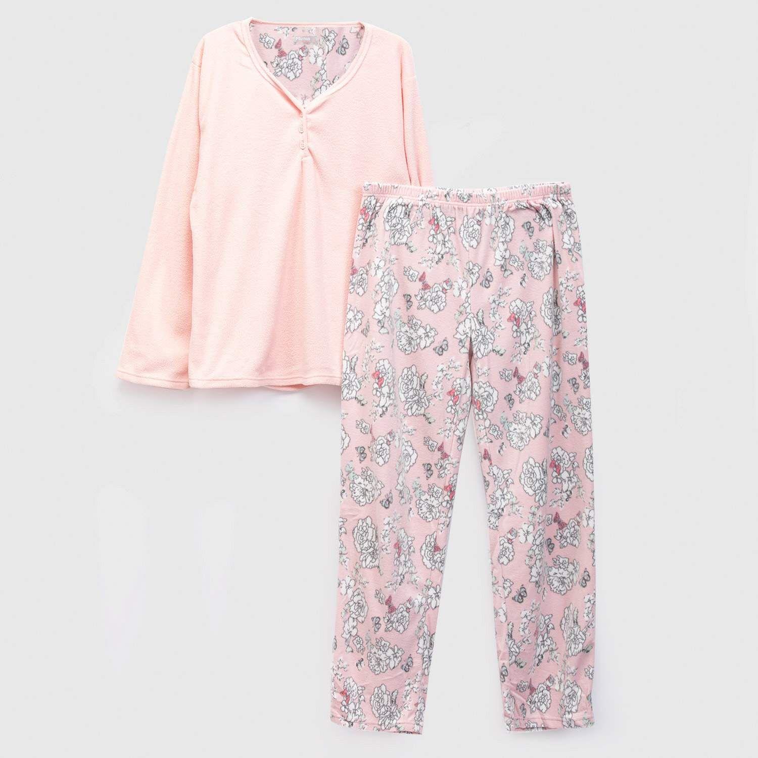 Pijama Polar Mujer Rosado-0
