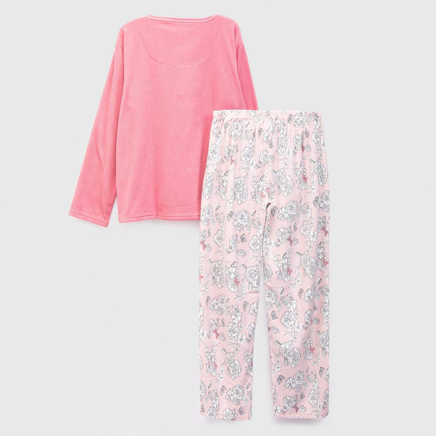 Pijama Polar Mujer Rosado-1